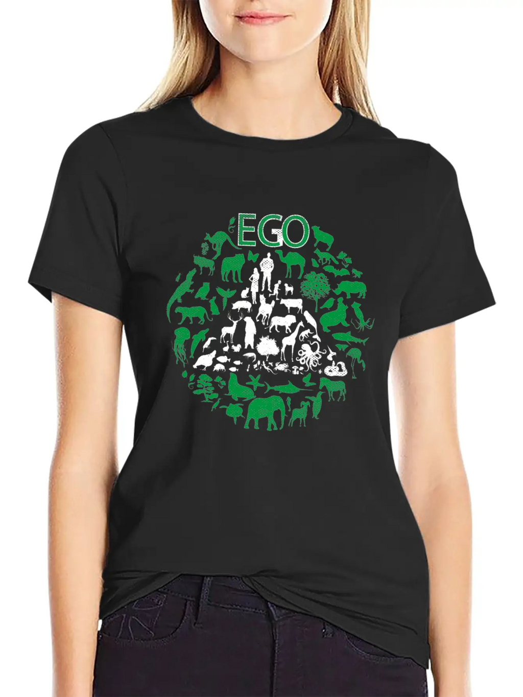 ECO Or EGO - ECONOMIC Or EGOISTIC Unisex Short Sleeve Soft Cotton T-Shirt – Casual Everyday Wear