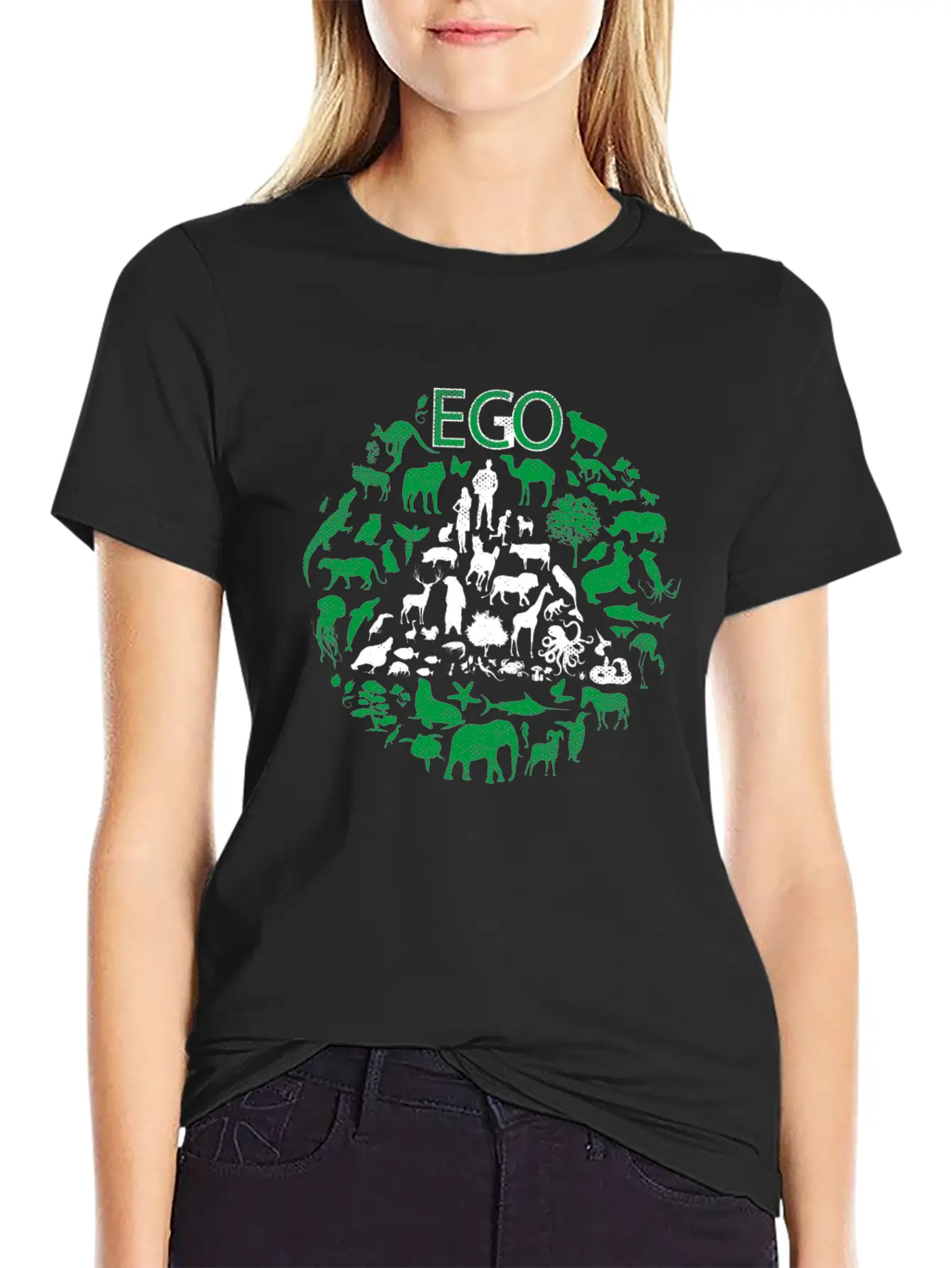 ECO Or EGO - ECONOMIC Or EGOISTIC Unisex Short Sleeve Soft Cotton T-Shirt – Casual Everyday Wear