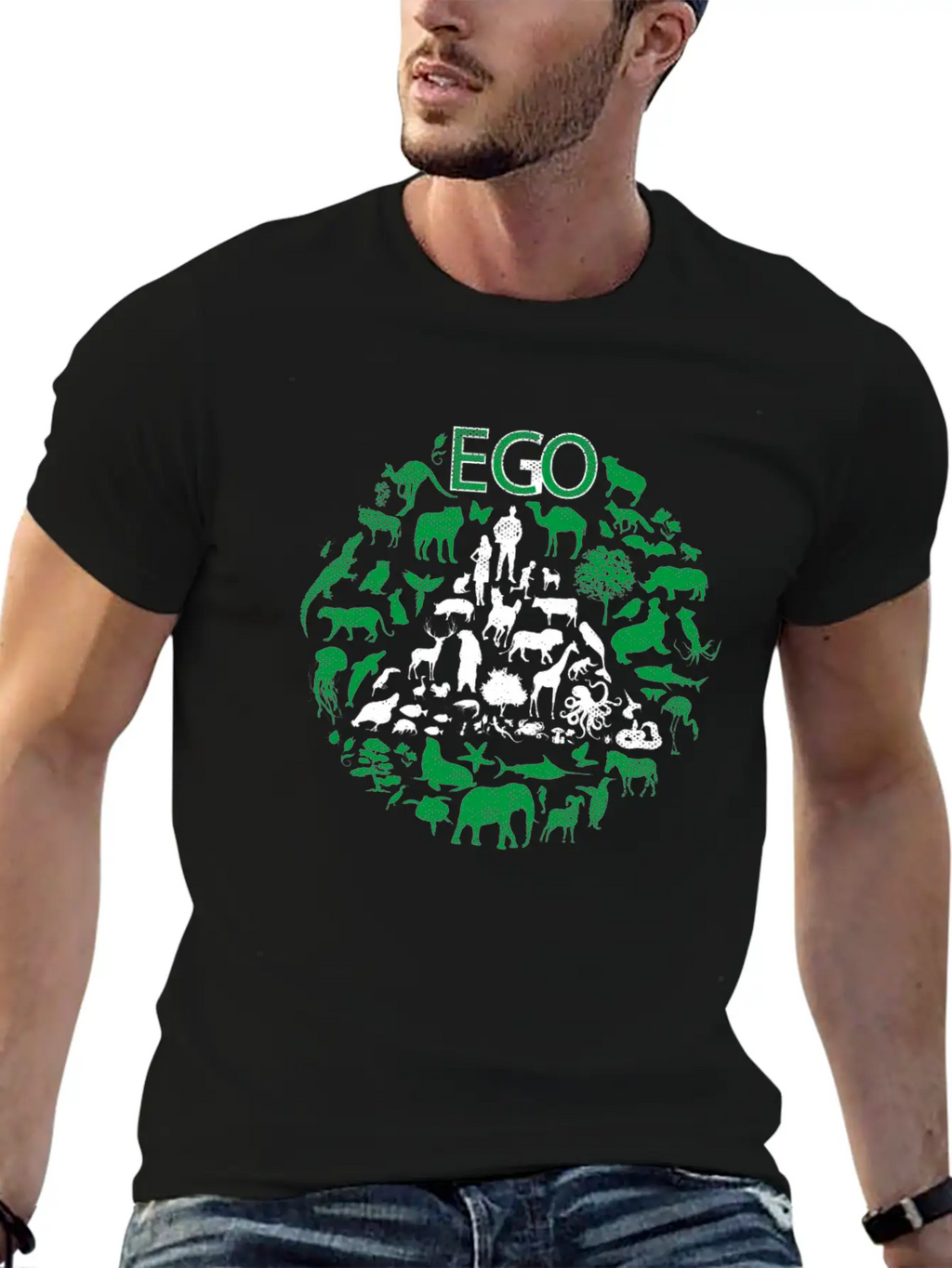 ECO Or EGO - ECONOMIC Or EGOISTIC Unisex Short Sleeve Soft Cotton T-Shirt – Casual Everyday Wear