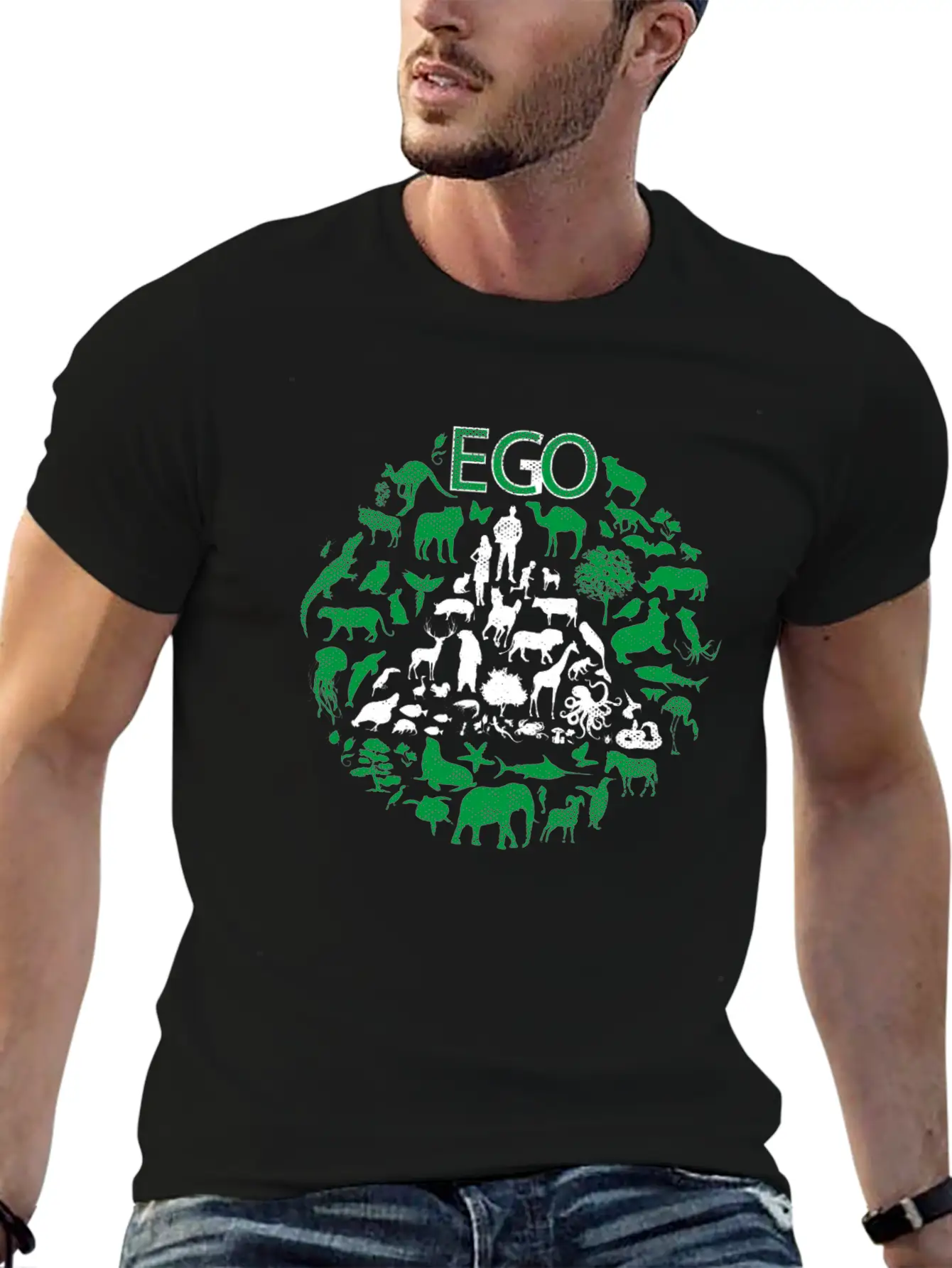 ECO Or EGO - ECONOMIC Or EGOISTIC Unisex Short Sleeve Soft Cotton T-Shirt – Casual Everyday Wear