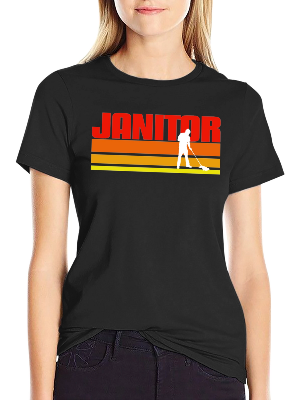 Retro Janitor Graphic T-Shirt