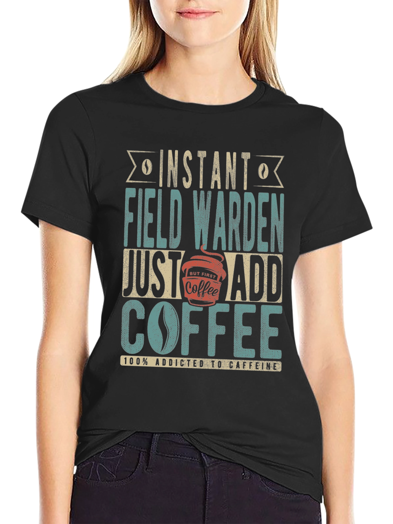 Instant Field Warden Coffee Addict Graphic T-Shirt