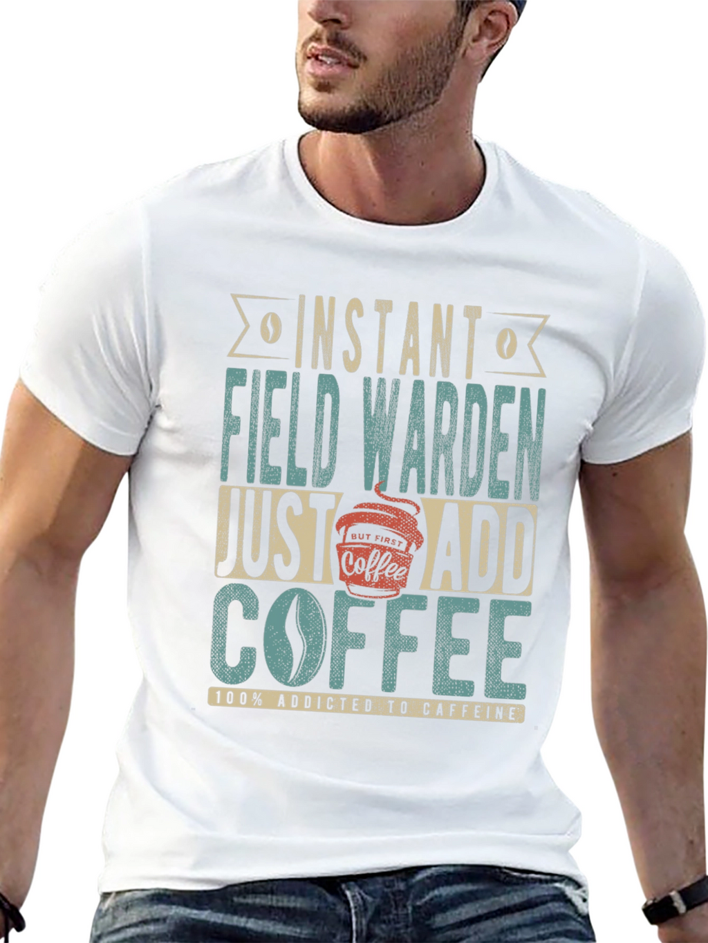 Instant Field Warden Coffee Addict Graphic T-Shirt