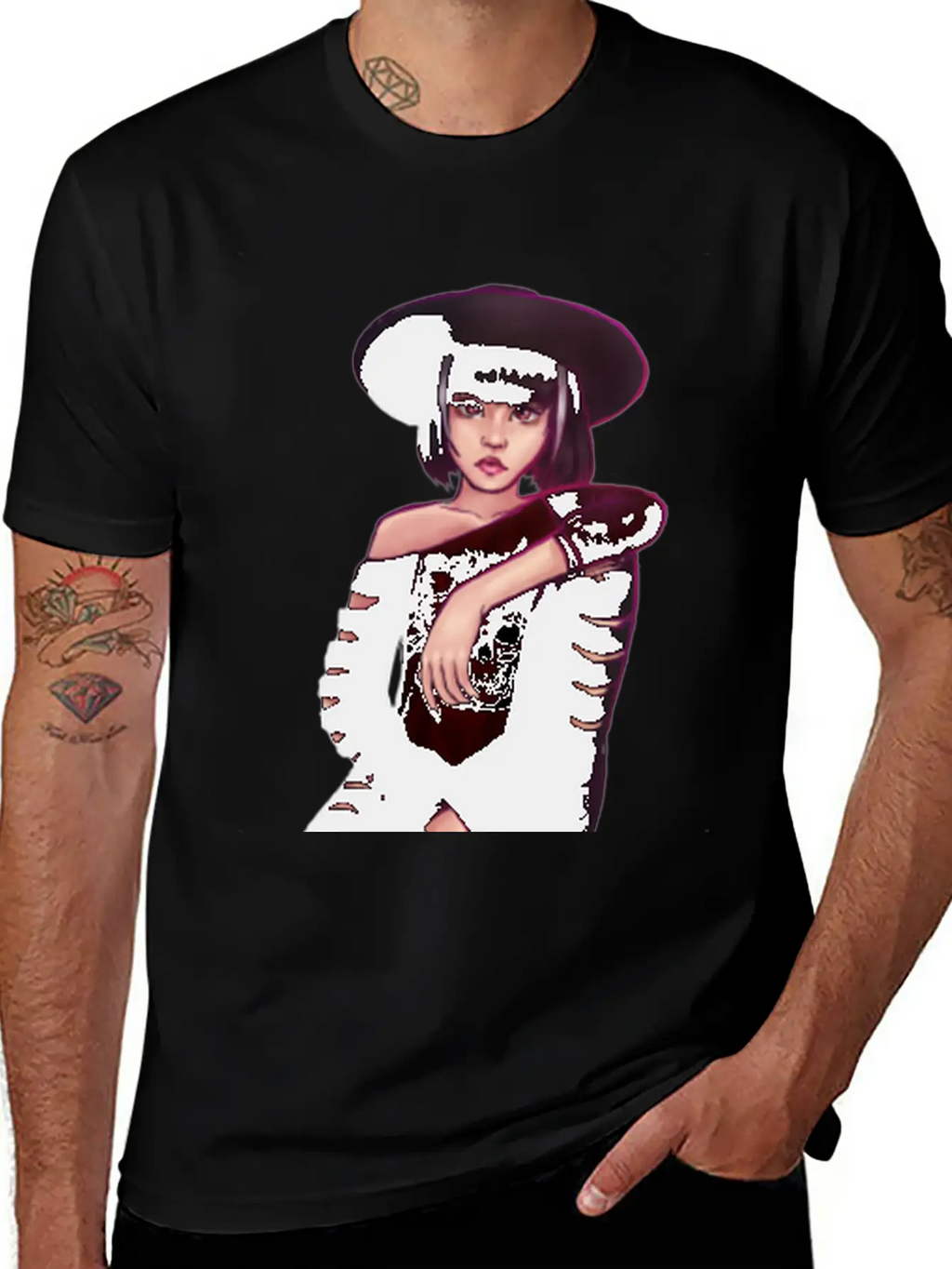 Edgy Pose Classic Fit Graphic Tee For Daily Comfort – Unisex Cotton Shirt