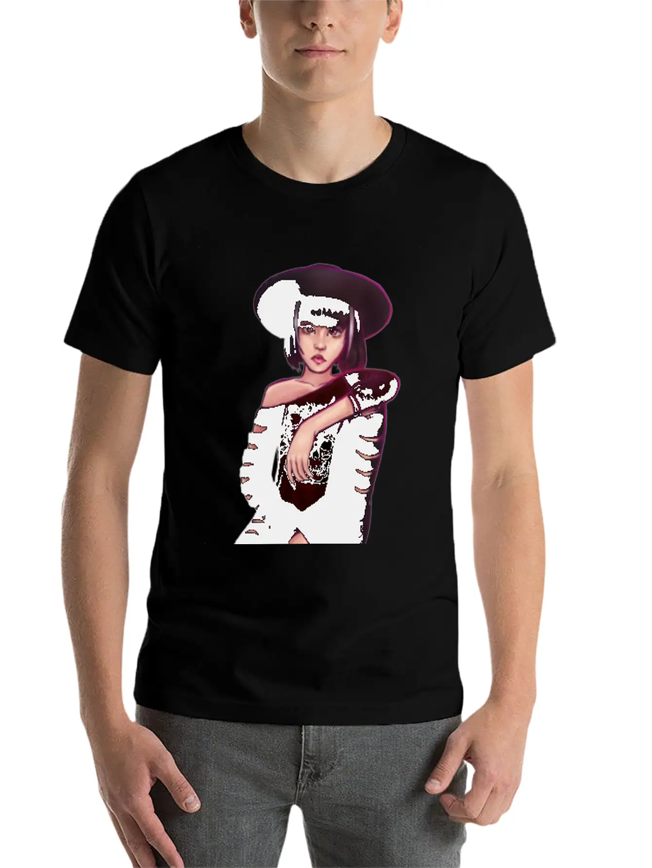 Edgy Pose Classic Fit Graphic Tee For Daily Comfort – Unisex Cotton Shirt