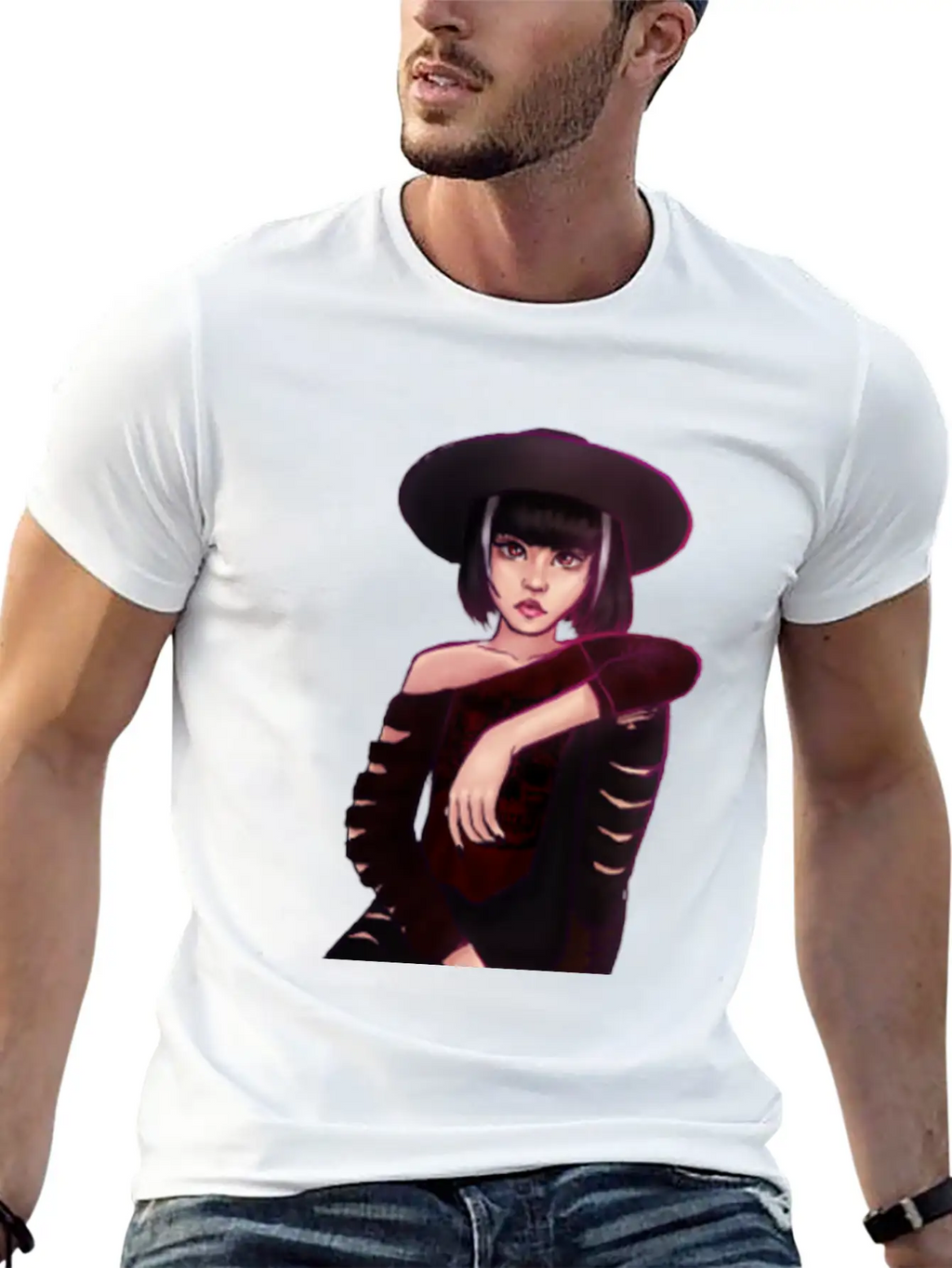 Edgy Pose Classic Fit Graphic Tee For Daily Comfort – Unisex Cotton Shirt