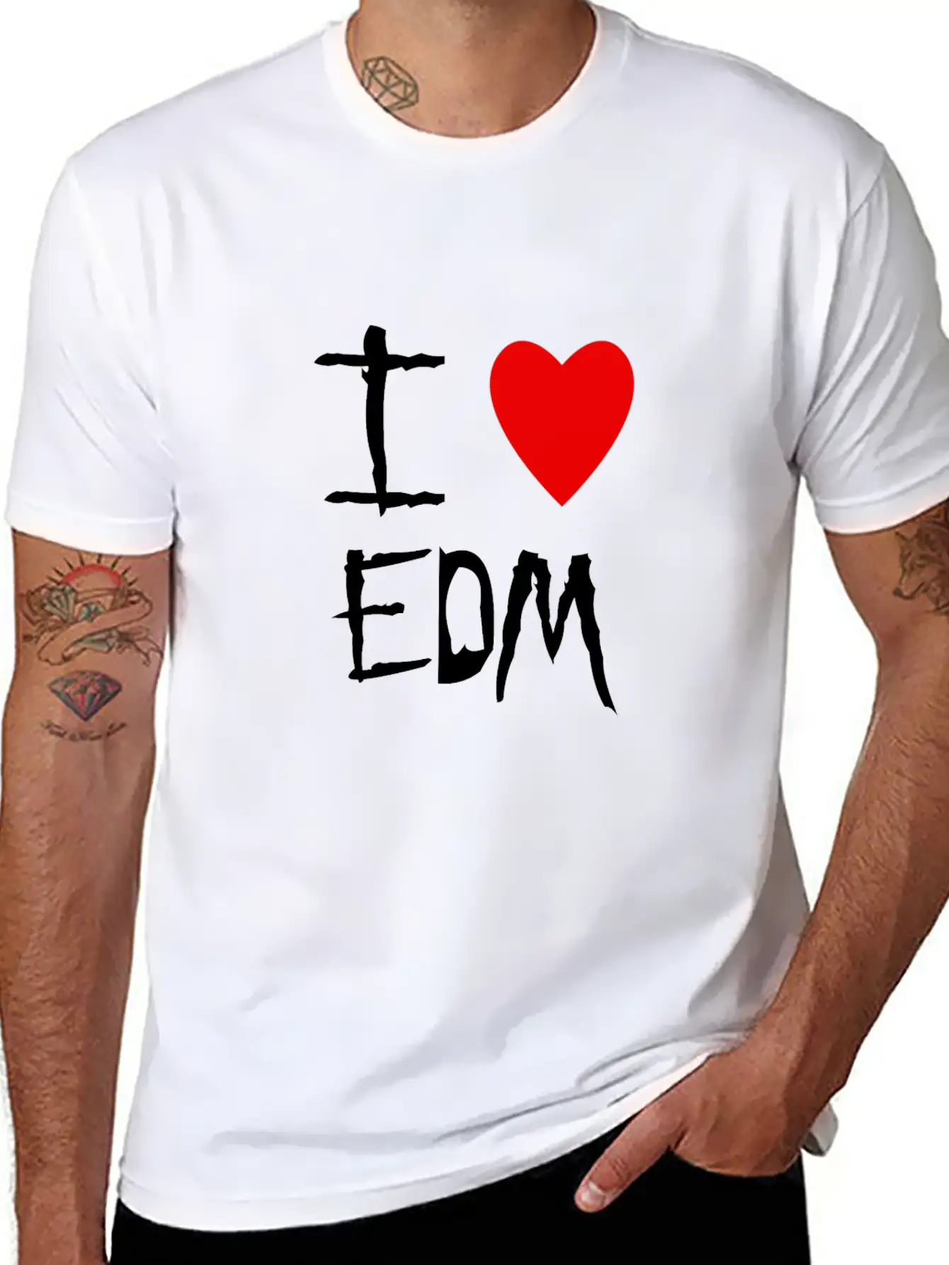 EDM I Love Unisex Casual T-Shirt – Clean Design For Daily Comfort