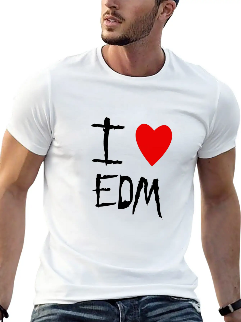 EDM I Love Unisex Casual T-Shirt – Clean Design For Daily Comfort