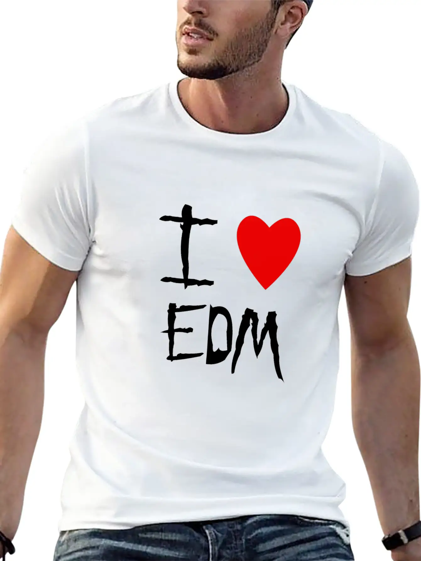 EDM I Love Unisex Casual T-Shirt – Clean Design For Daily Comfort