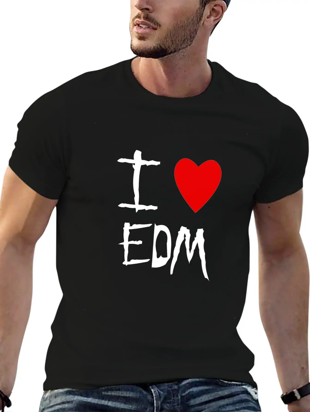 EDM I Love Unisex Casual T-Shirt – Clean Design For Daily Comfort