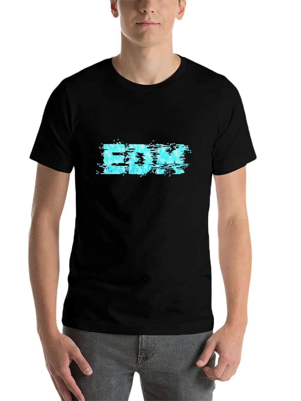 EDM Music Retro Glitch Aesthetics Techno Lover Unisex Casual T-Shirt – Clean Design For Daily Comfort