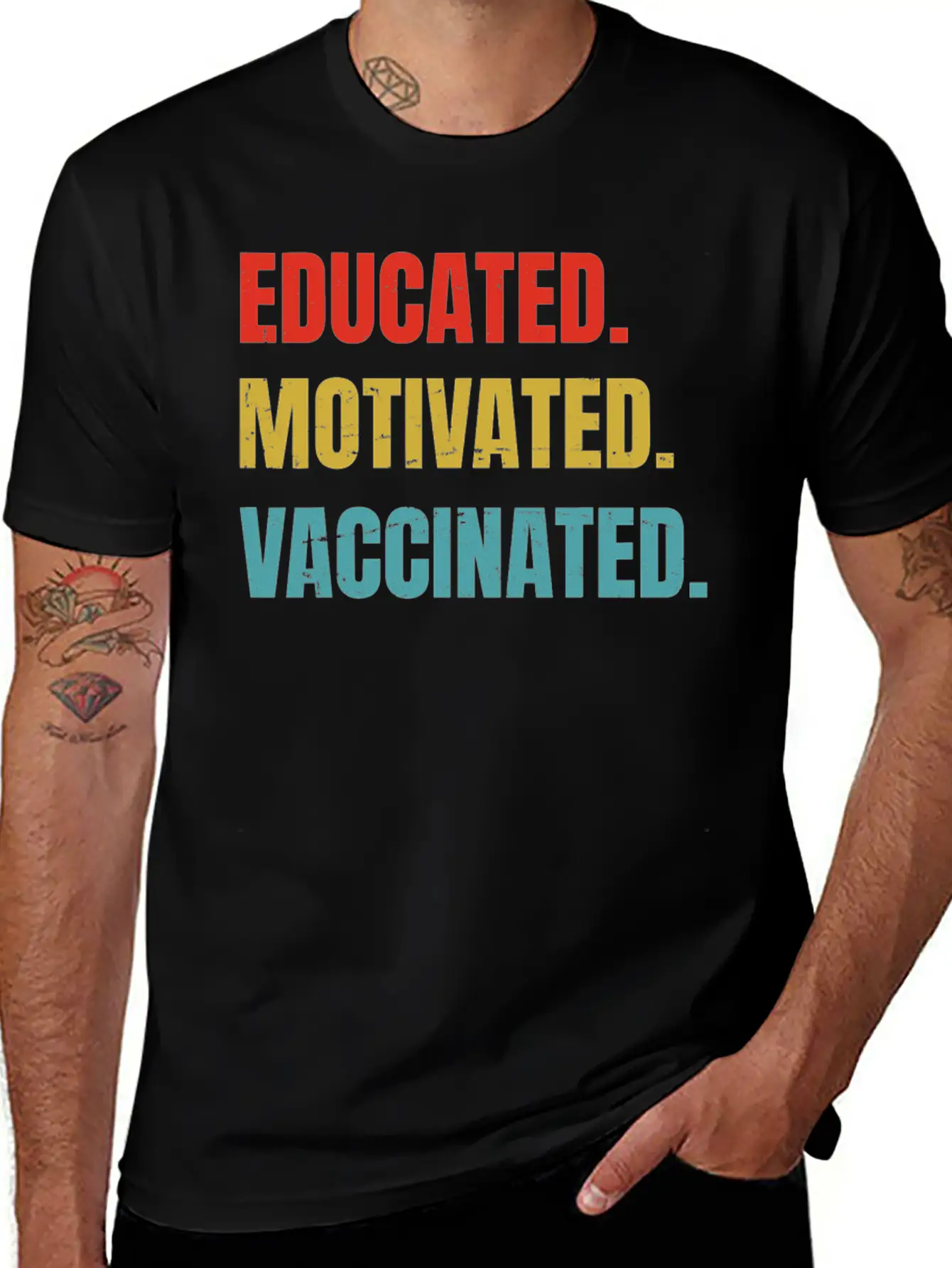 Educated Vaccinated - Vaccine - Pro Vaccination - Unisex Casual T-Shirt – Clean Design For Daily Comfort