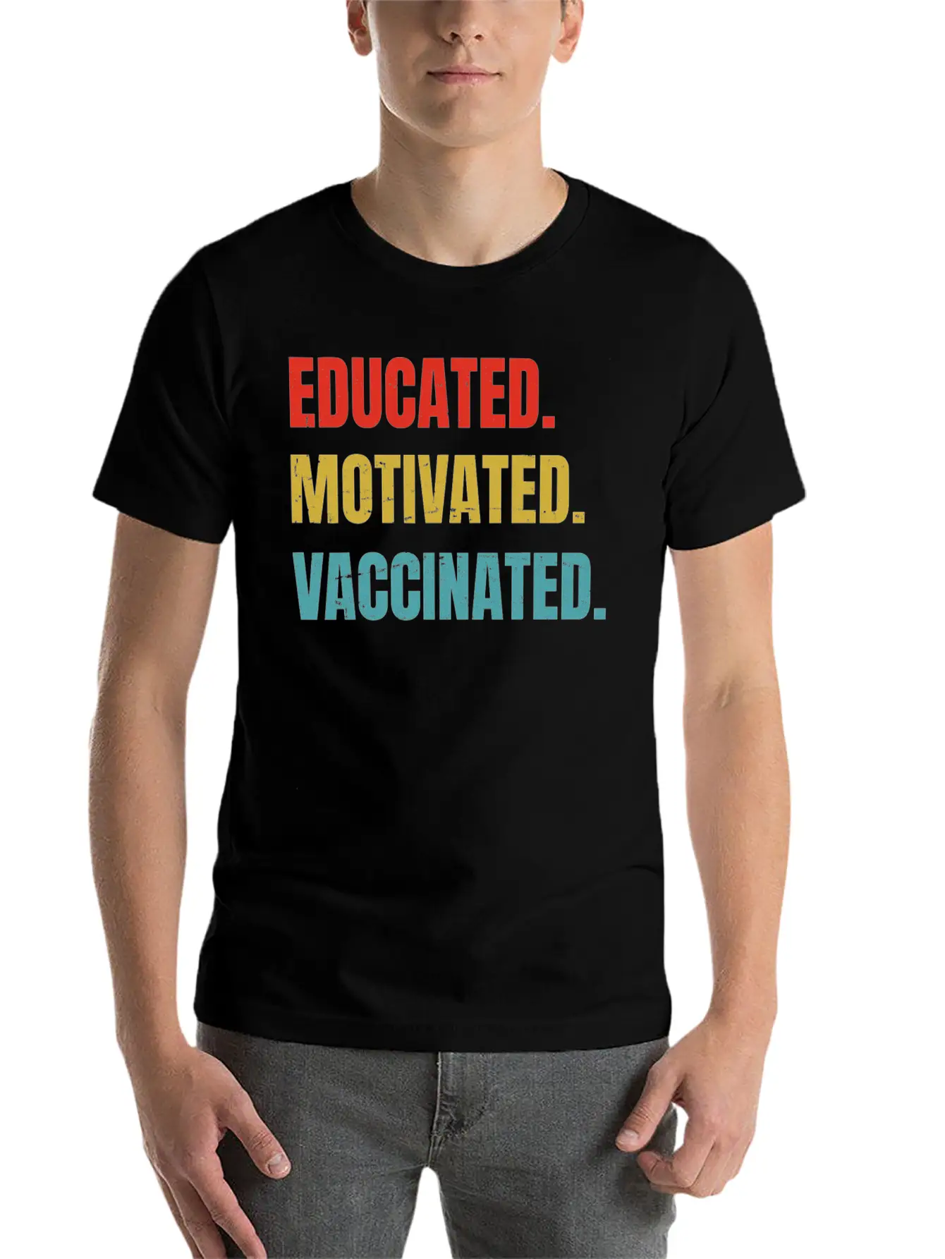 Educated Vaccinated - Vaccine - Pro Vaccination - Unisex Casual T-Shirt – Clean Design For Daily Comfort