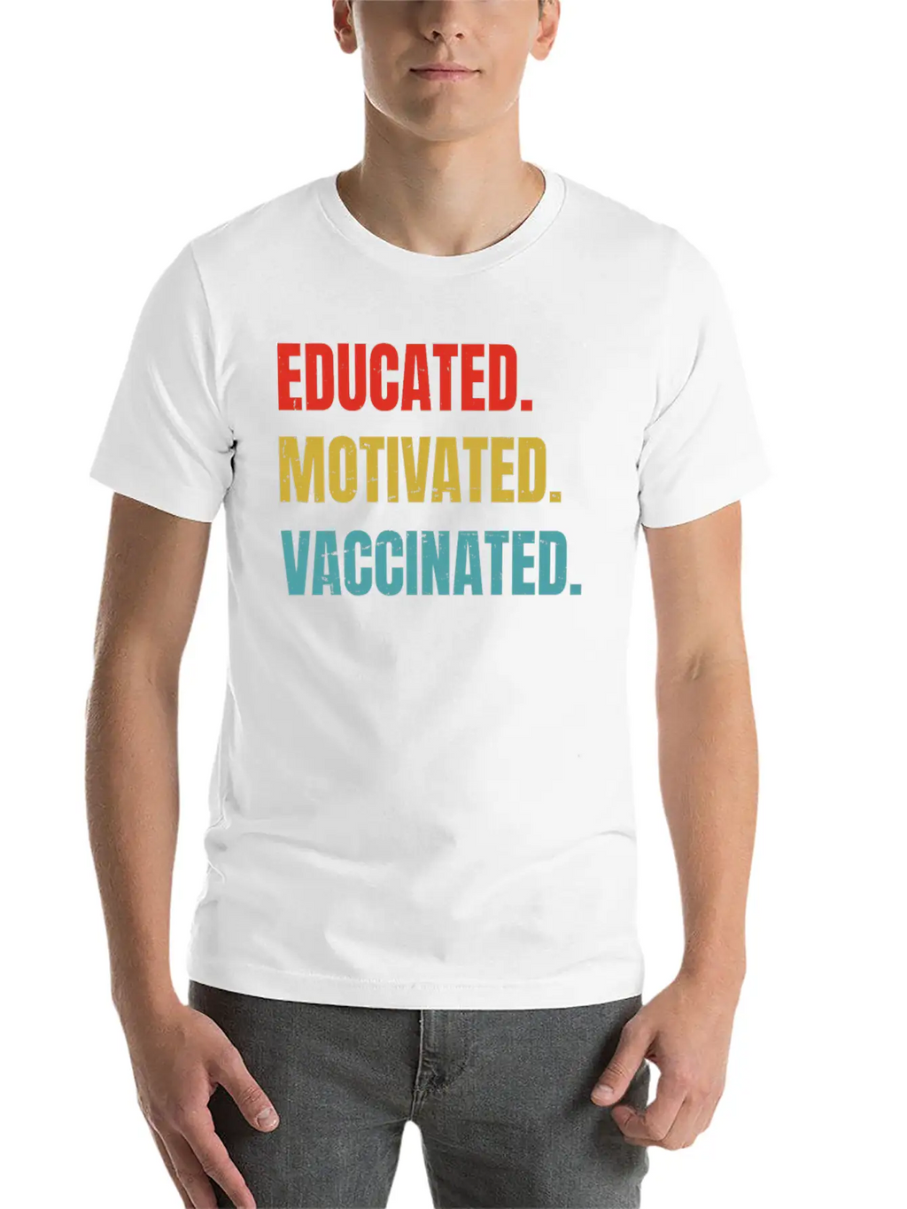 Educated Vaccinated - Vaccine - Pro Vaccination - Unisex Casual T-Shirt – Clean Design For Daily Comfort