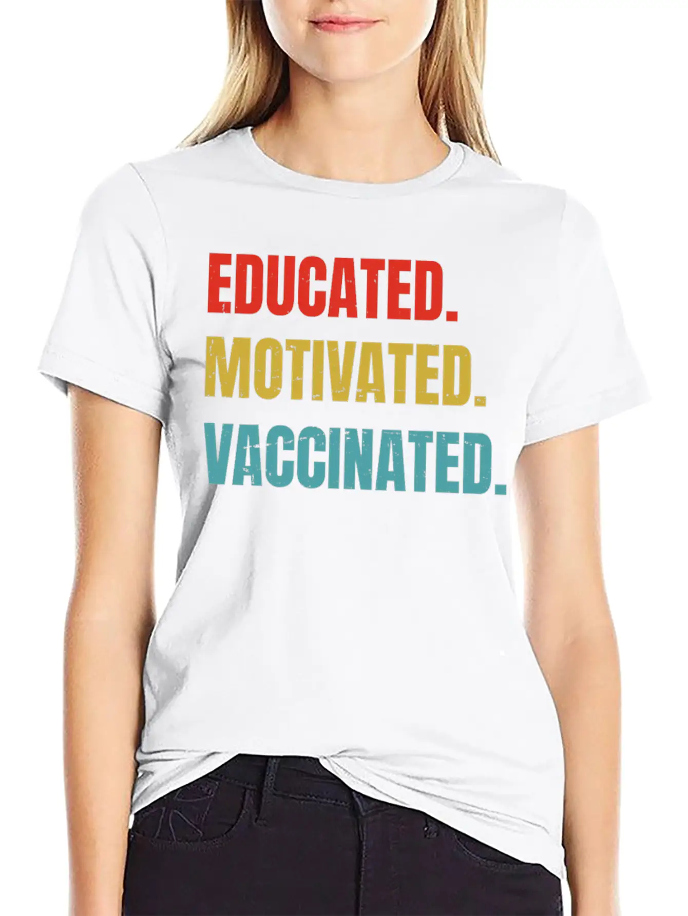 Educated Vaccinated - Vaccine - Pro Vaccination - Unisex Casual T-Shirt – Clean Design For Daily Comfort
