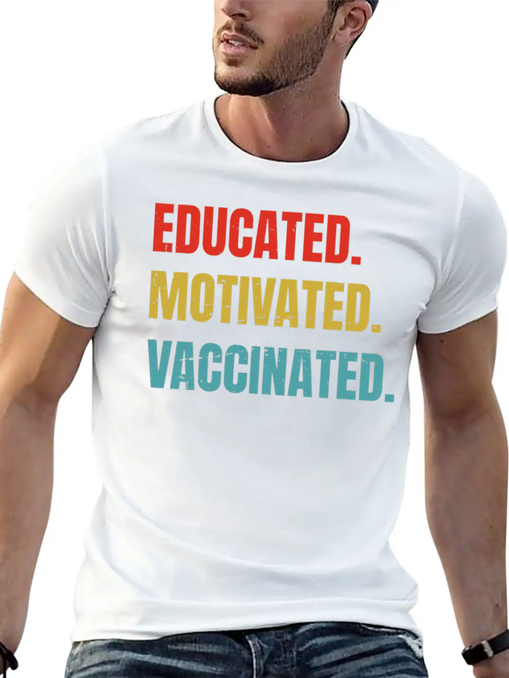 Educated Vaccinated - Vaccine - Pro Vaccination - Unisex Casual T-Shirt – Clean Design For Daily Comfort