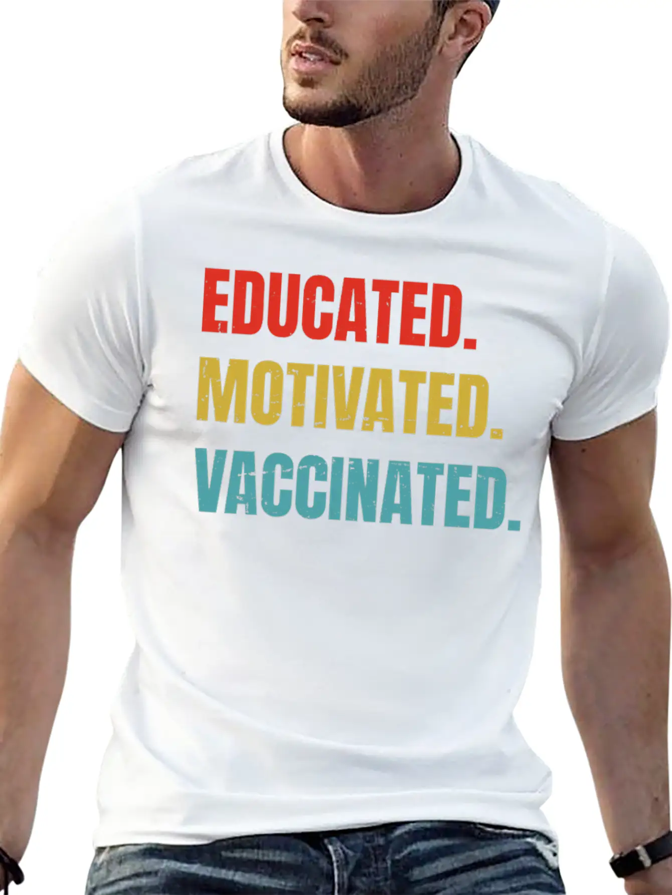 Educated Vaccinated - Vaccine - Pro Vaccination - Unisex Casual T-Shirt – Clean Design For Daily Comfort