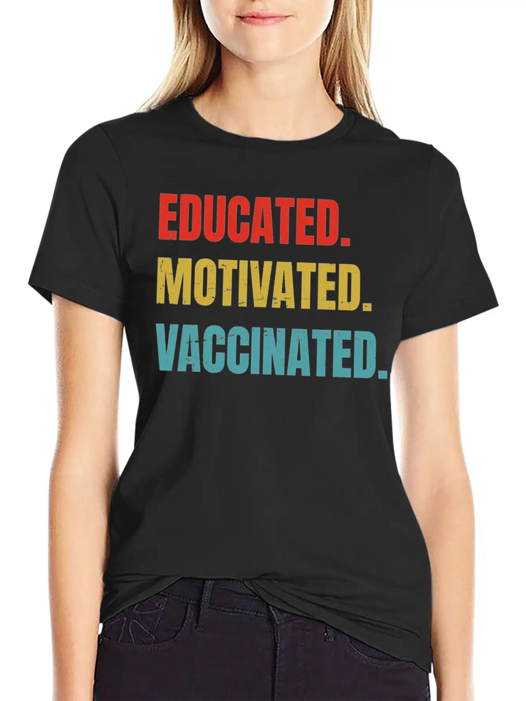 Educated Vaccinated - Vaccine - Pro Vaccination - Unisex Casual T-Shirt – Clean Design For Daily Comfort