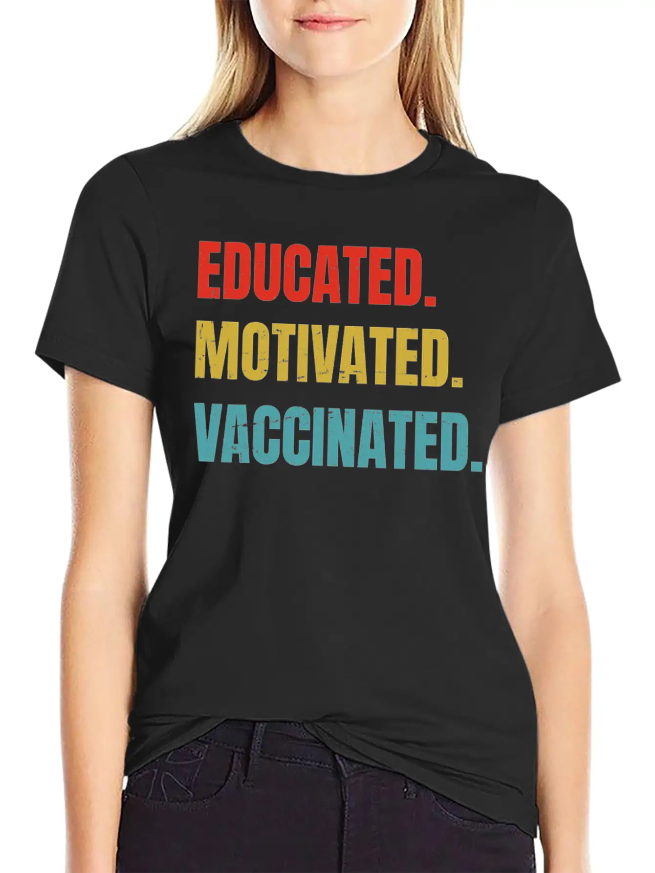Educated Vaccinated - Vaccine - Pro Vaccination - Unisex Casual T-Shirt – Clean Design For Daily Comfort