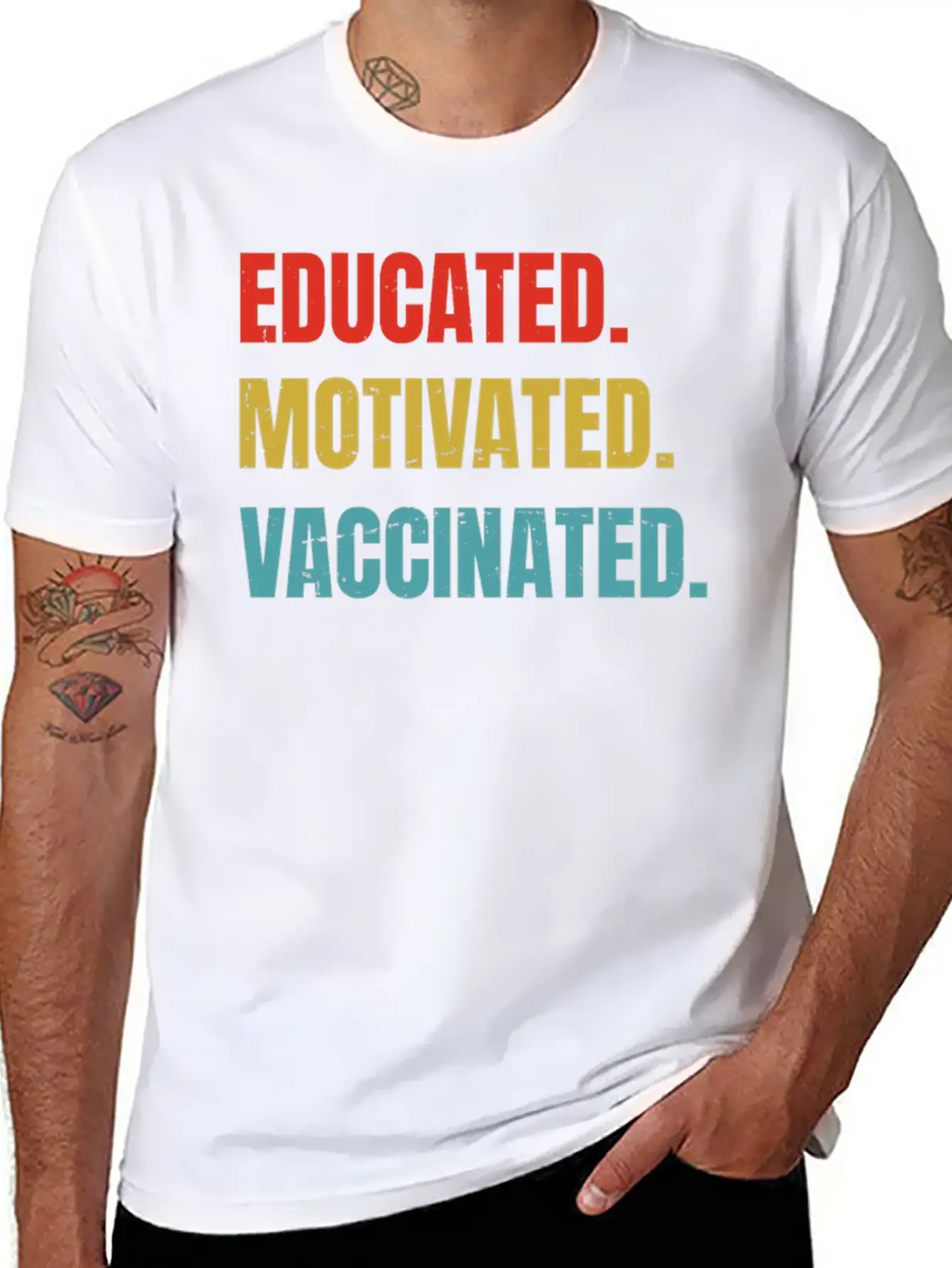 Educated Vaccinated - Vaccine - Pro Vaccination - Unisex Casual T-Shirt – Clean Design For Daily Comfort
