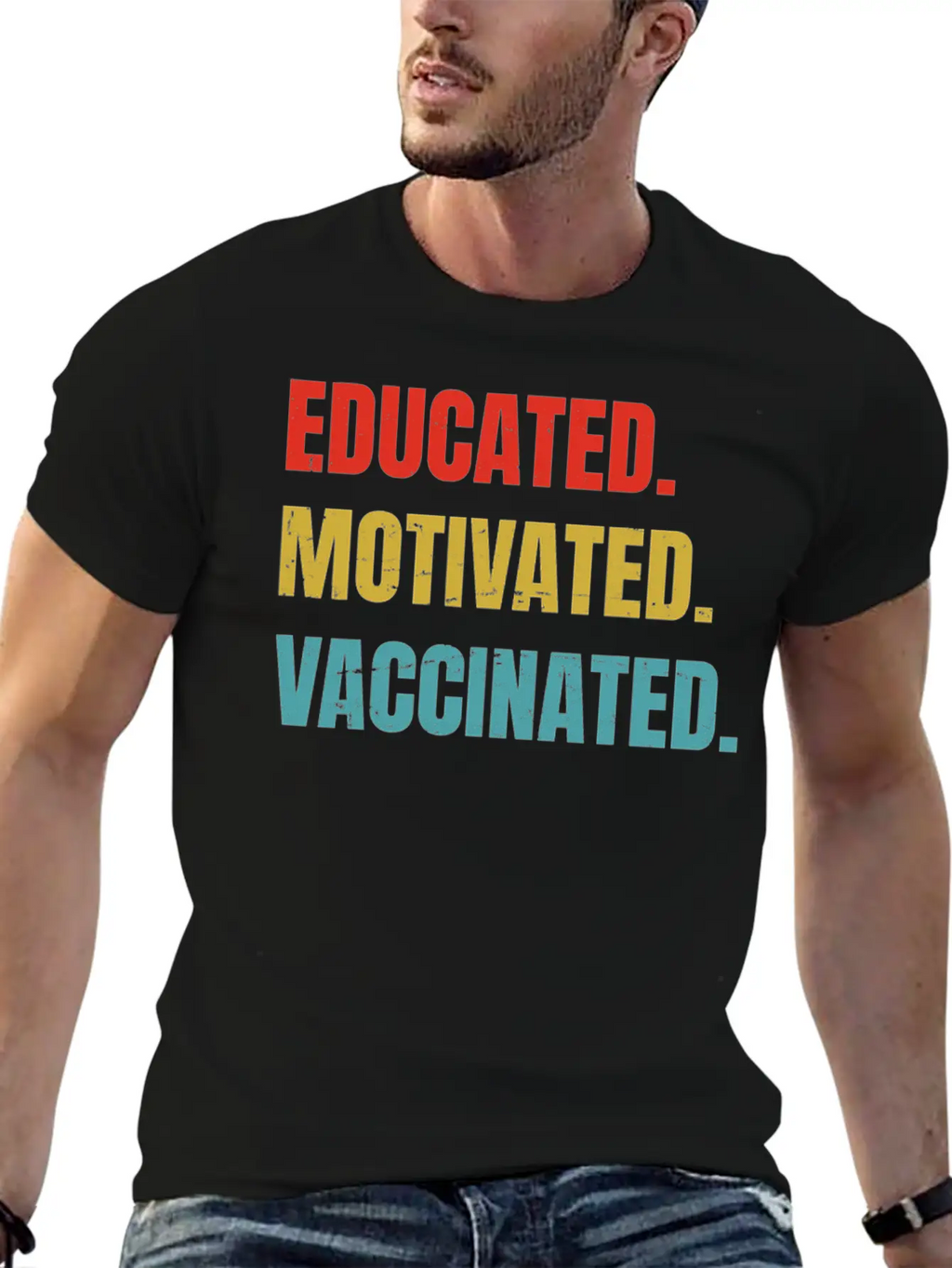 Educated Vaccinated - Vaccine - Pro Vaccination - Unisex Casual T-Shirt – Clean Design For Daily Comfort