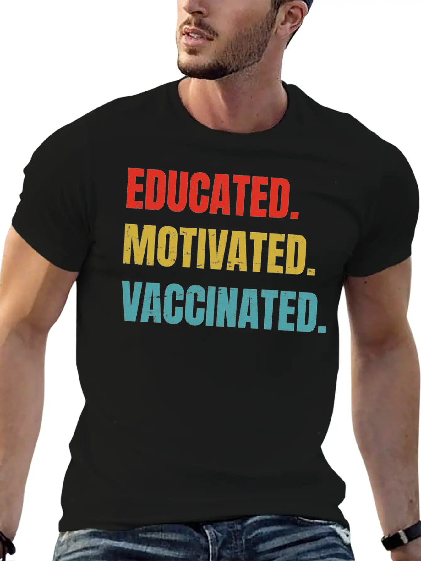 Educated Vaccinated - Vaccine - Pro Vaccination - Unisex Casual T-Shirt – Clean Design For Daily Comfort