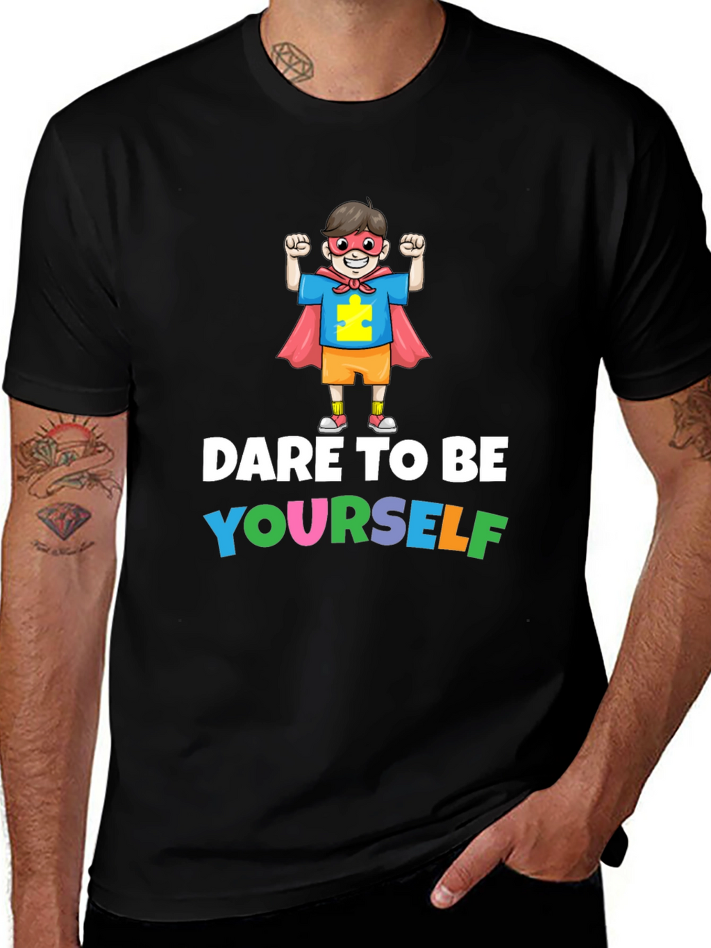 Dare to Be Yourself Autism Awareness T-Shirt