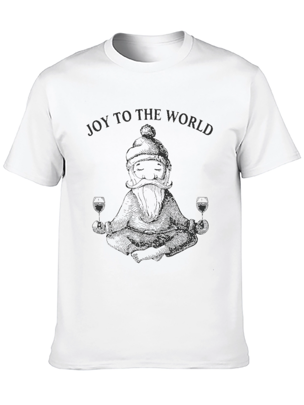 Joy To The World Santa Wine T-Shirt