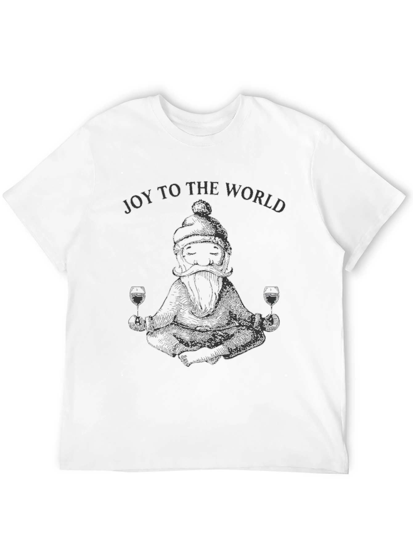 Joy To The World Santa Wine T-Shirt