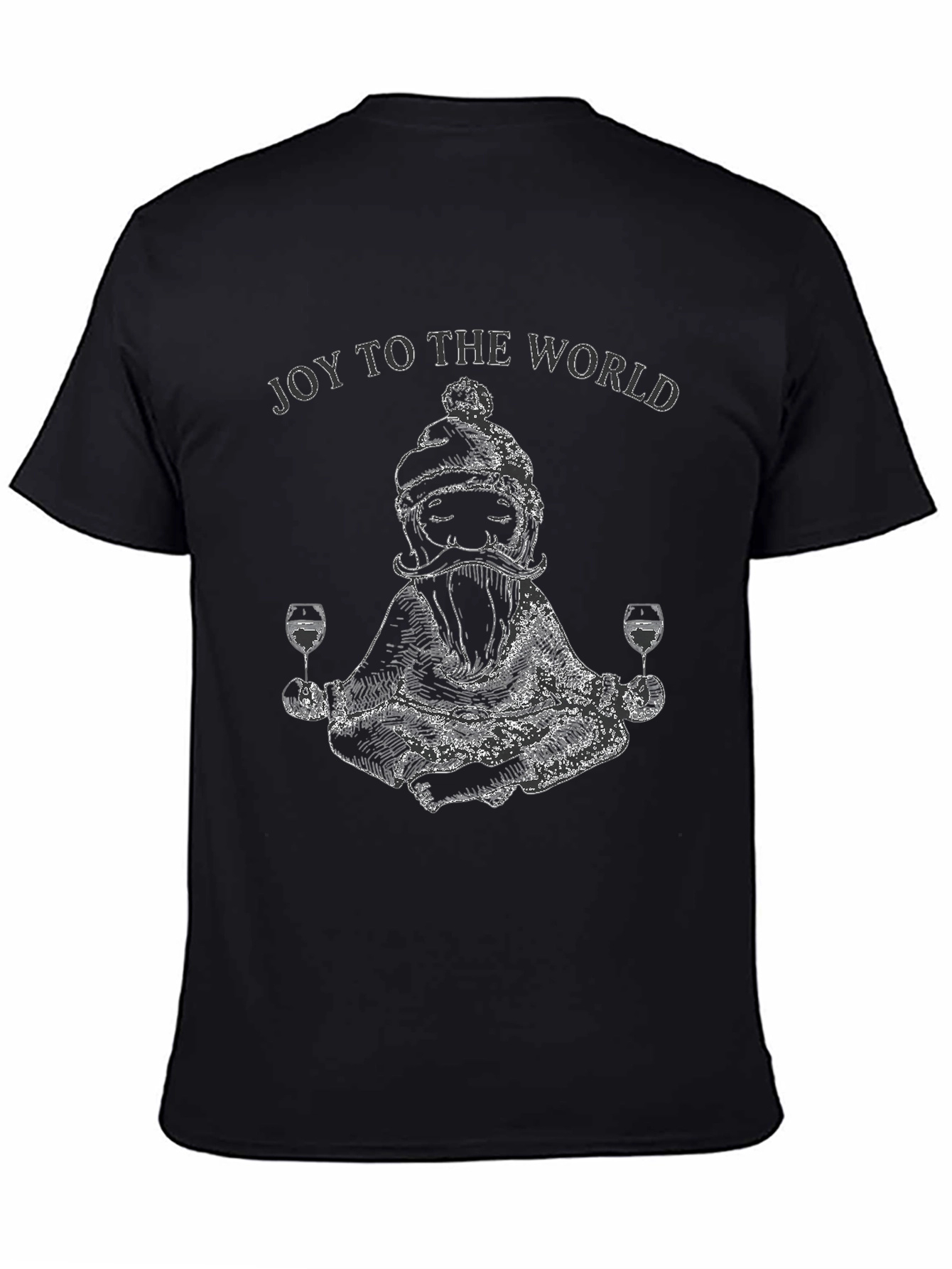 Joy To The World Santa Wine T-Shirt