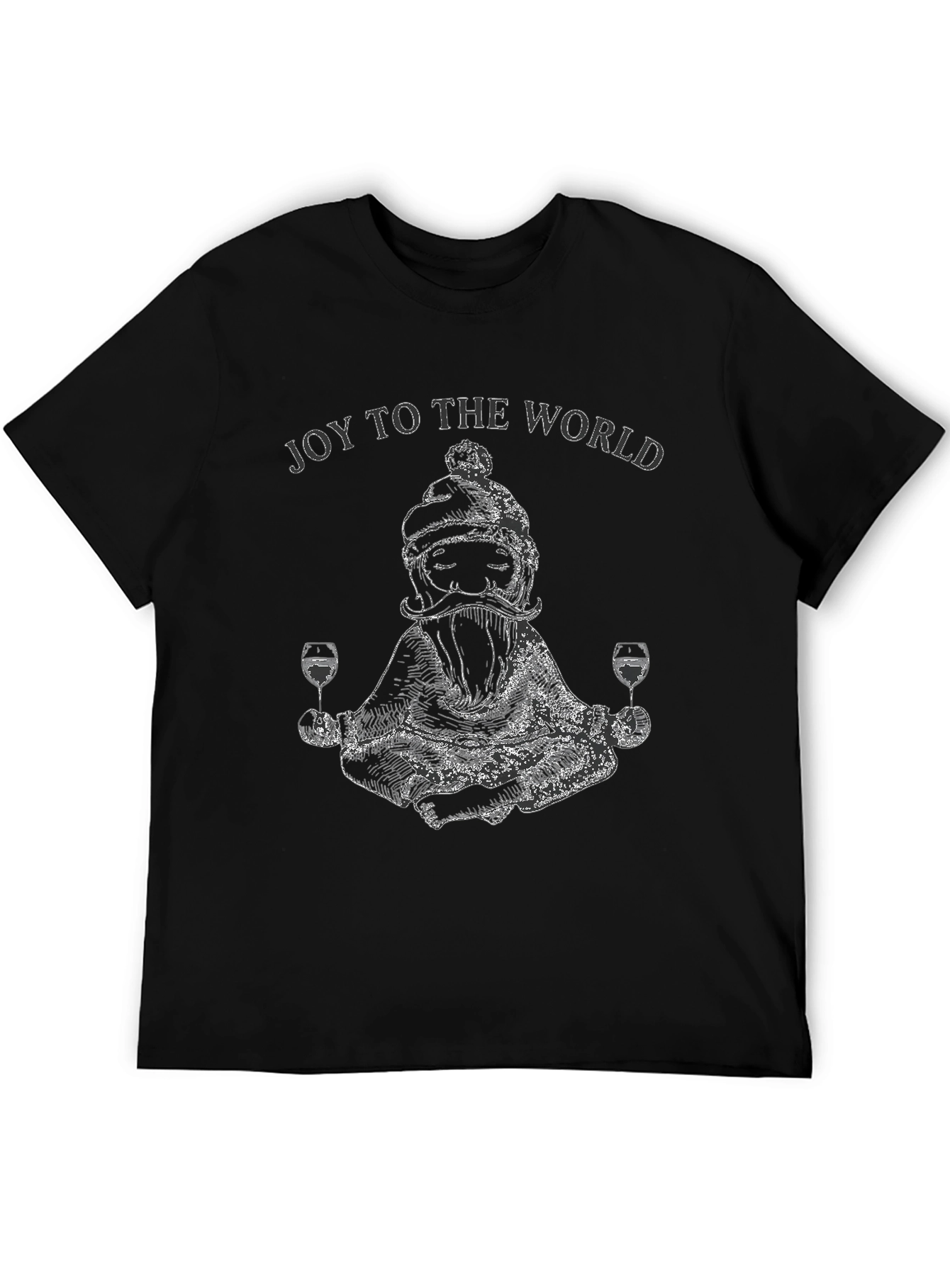 Joy To The World Santa Wine T-Shirt