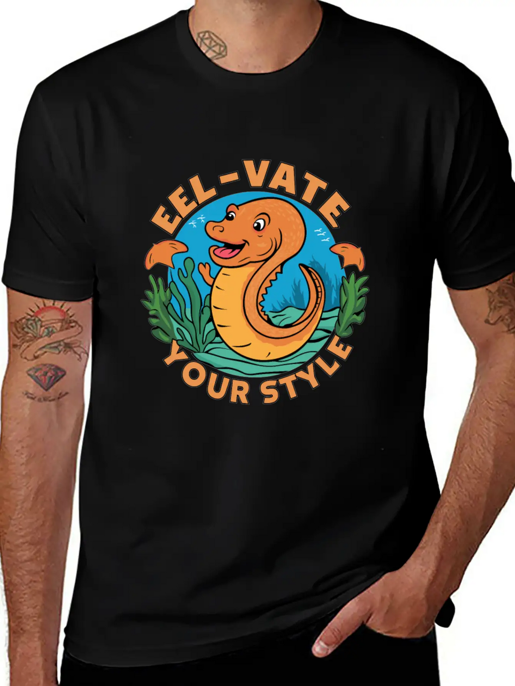 Eel-vate Your Style With This Funny Eel Pun Classic Fit Graphic Tee For Daily Comfort – Unisex Cotton Shirt