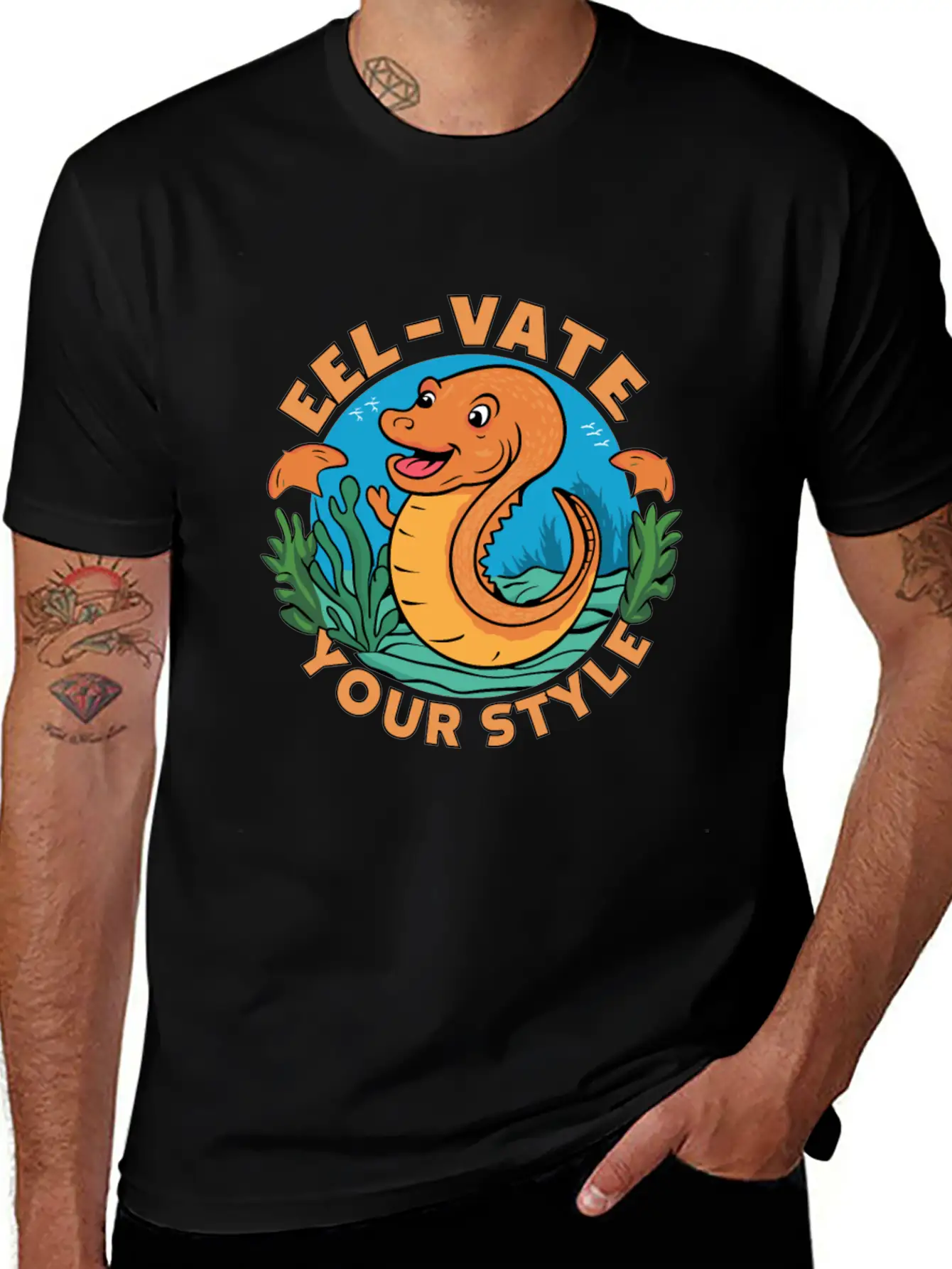 Eel-vate Your Style With This Funny Eel Pun Classic Fit Graphic Tee For Daily Comfort – Unisex Cotton Shirt
