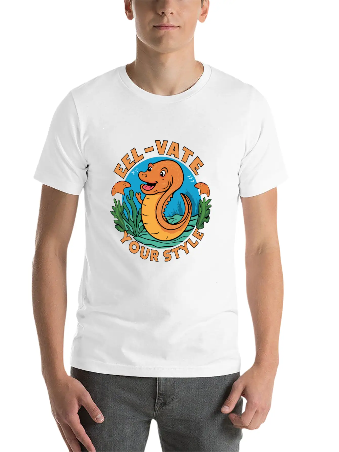 Eel-vate Your Style With This Funny Eel Pun Classic Fit Graphic Tee For Daily Comfort – Unisex Cotton Shirt