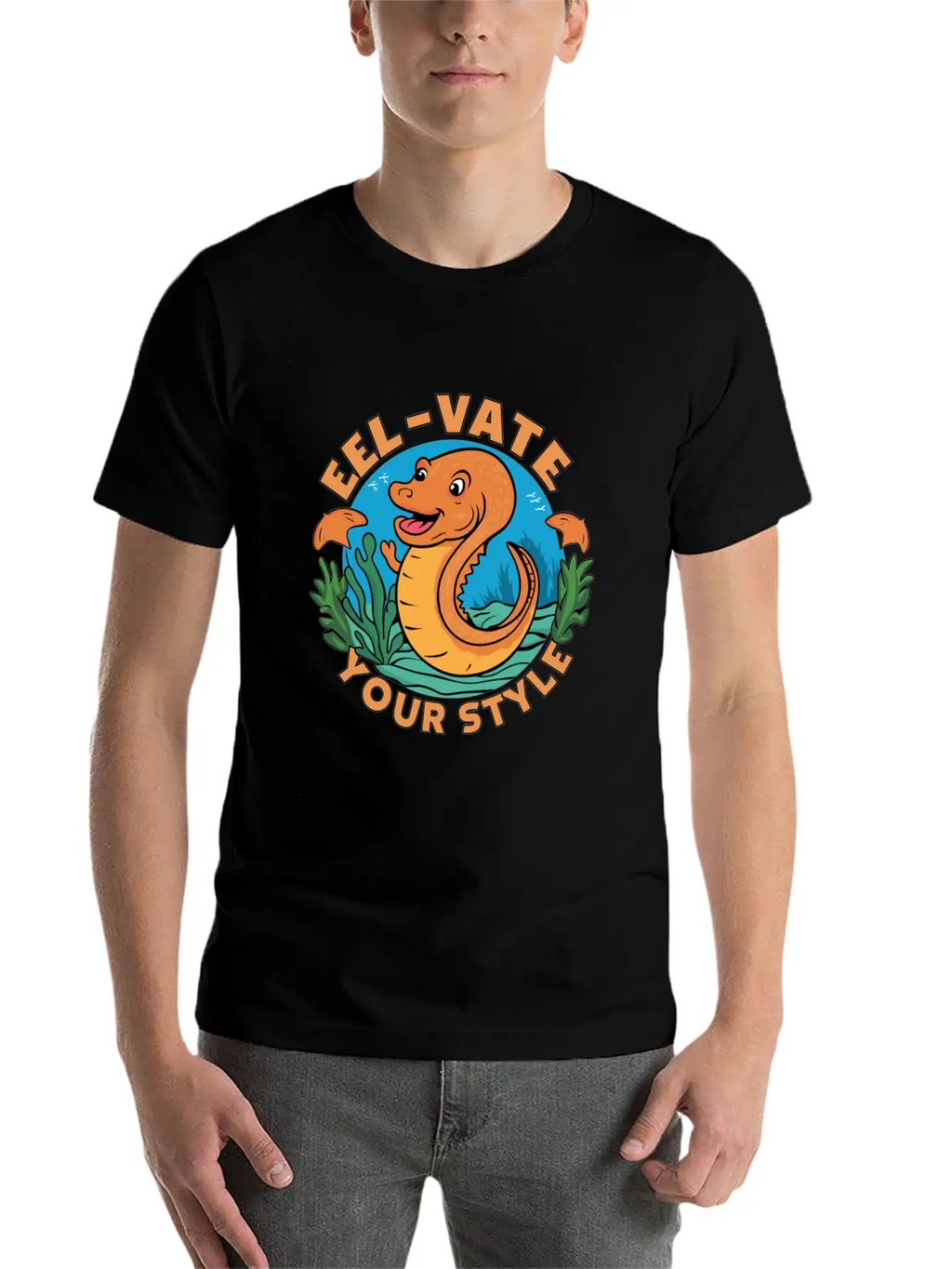 Eel-vate Your Style With This Funny Eel Pun Classic Fit Graphic Tee For Daily Comfort – Unisex Cotton Shirt