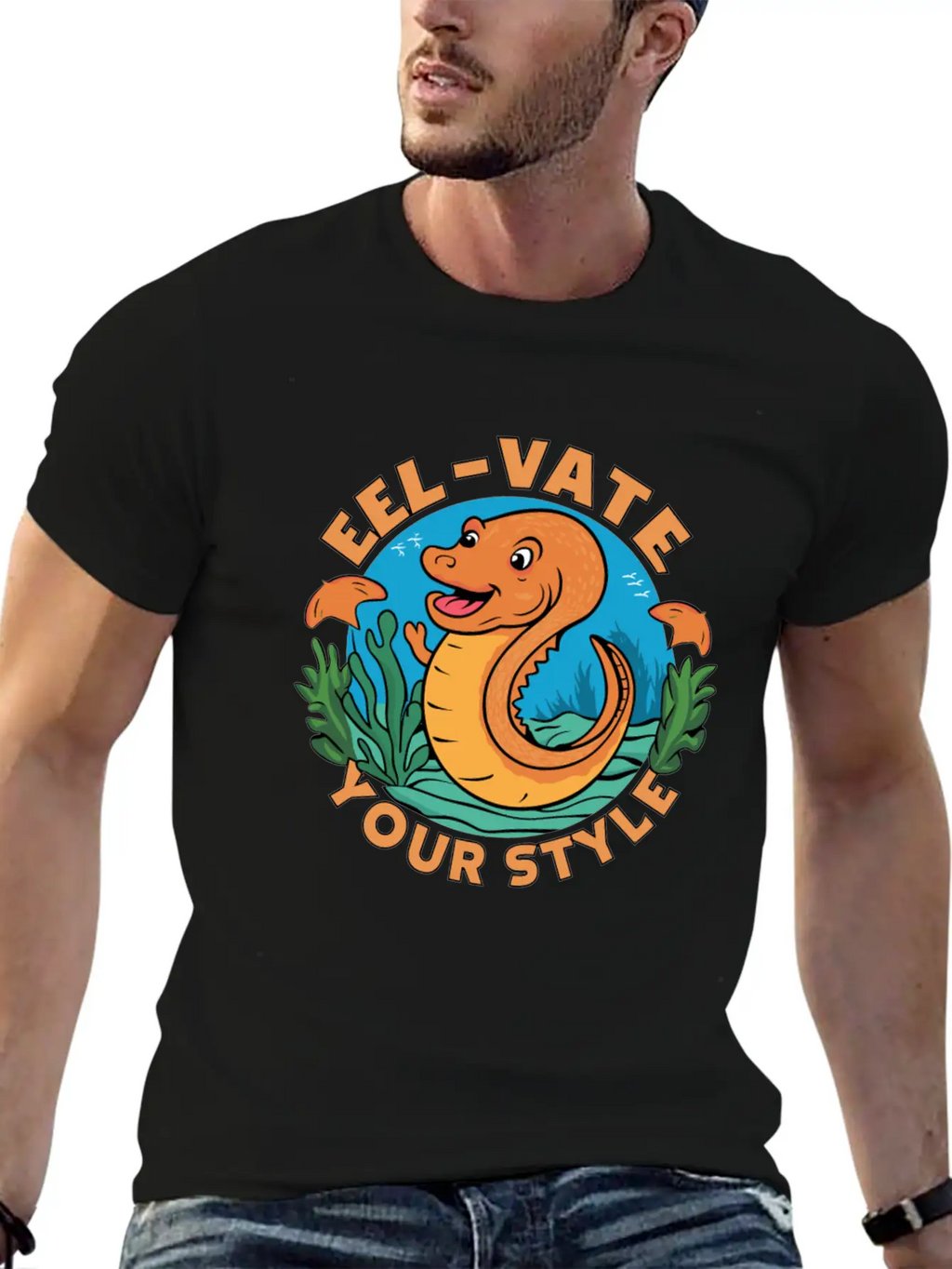 Eel-vate Your Style With This Funny Eel Pun Classic Fit Graphic Tee For Daily Comfort – Unisex Cotton Shirt