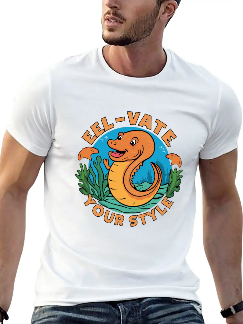 Eel-vate Your Style With This Funny Eel Pun Classic Fit Graphic Tee For Daily Comfort – Unisex Cotton Shirt