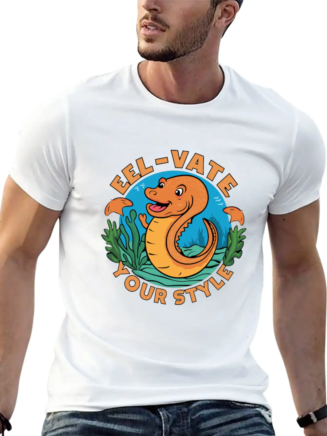 Eel-vate Your Style With This Funny Eel Pun Classic Fit Graphic Tee For Daily Comfort – Unisex Cotton Shirt