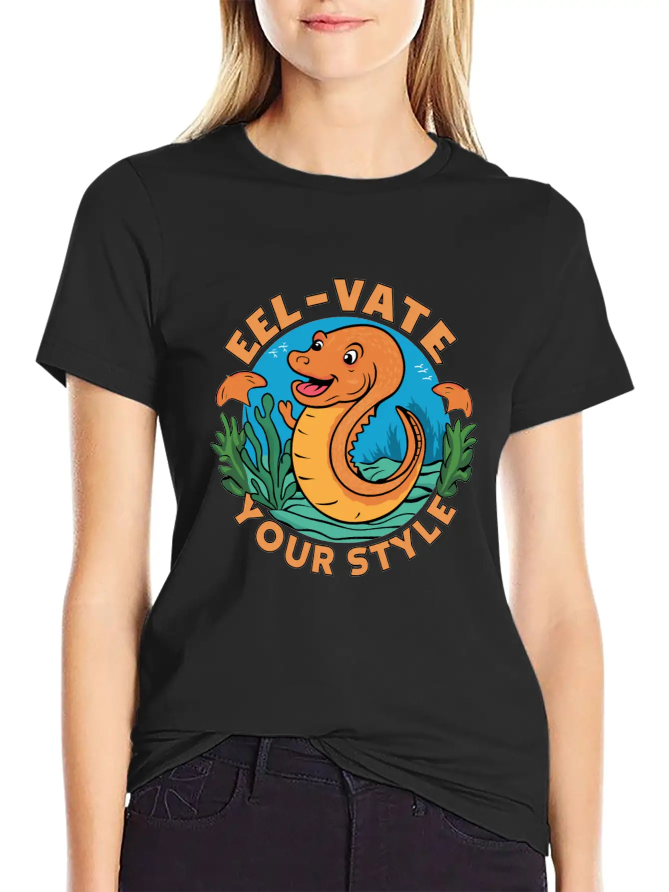 Eel-vate Your Style With This Funny Eel Pun Classic Fit Graphic Tee For Daily Comfort – Unisex Cotton Shirt