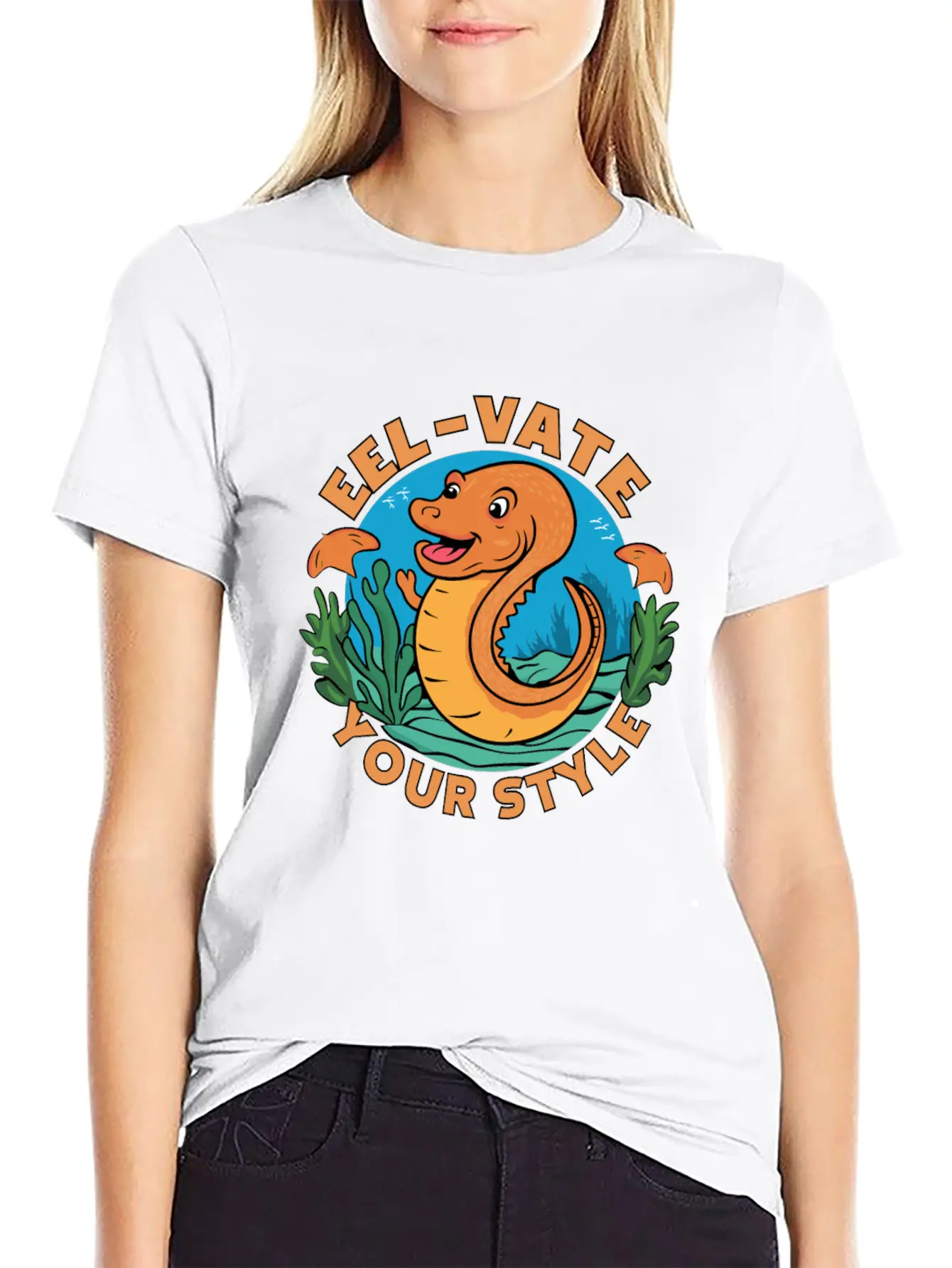 Eel-vate Your Style With This Funny Eel Pun Classic Fit Graphic Tee For Daily Comfort – Unisex Cotton Shirt