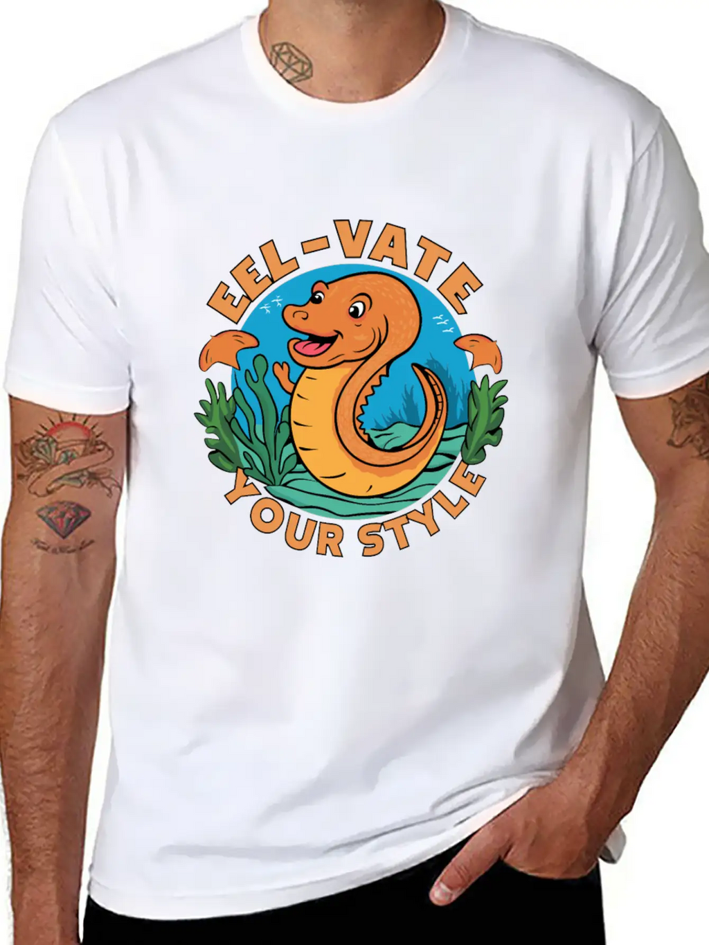 Eel-vate Your Style With This Funny Eel Pun Classic Fit Graphic Tee For Daily Comfort – Unisex Cotton Shirt