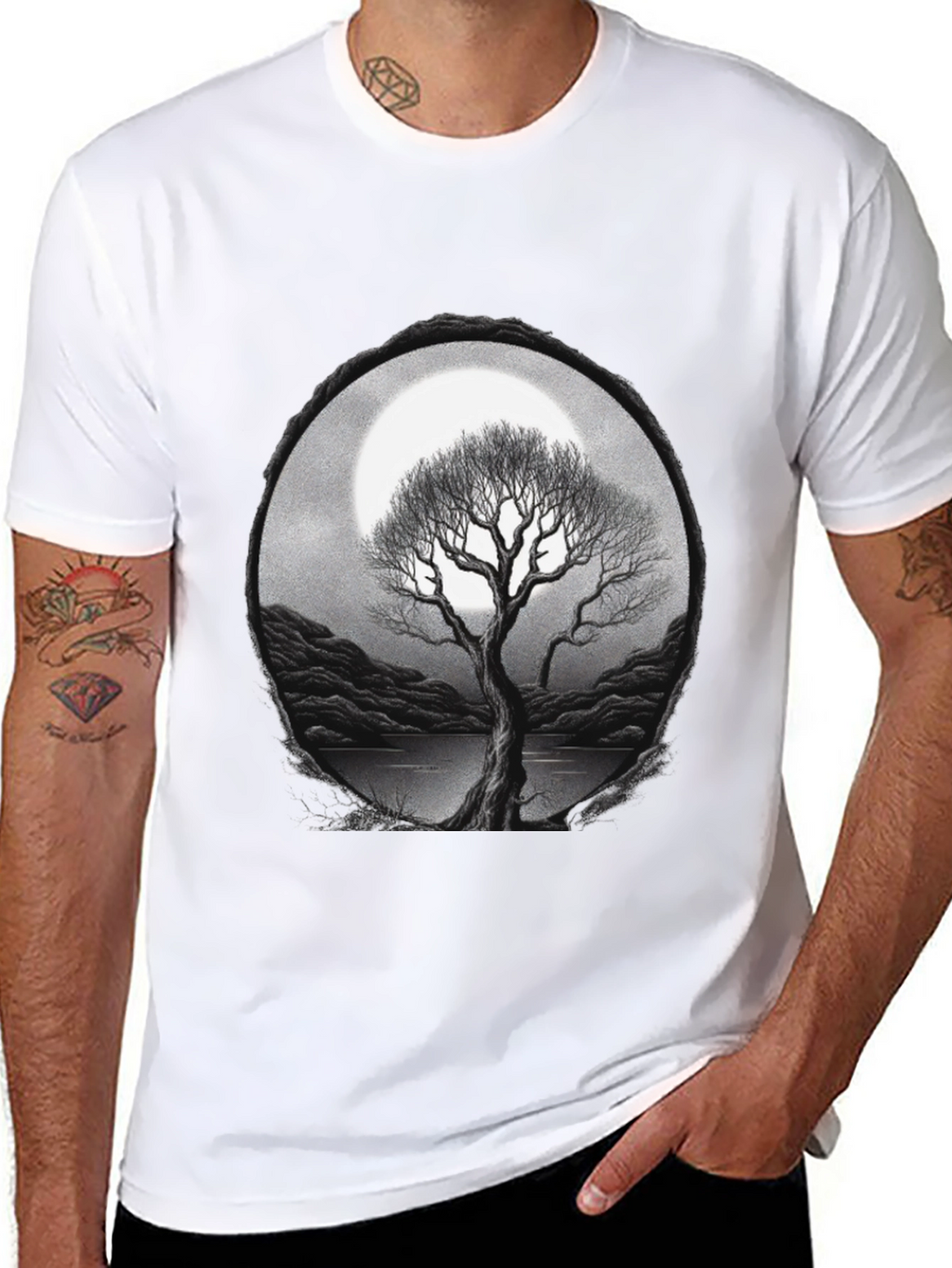 Moonlit Tree Graphic Tee - Unisex