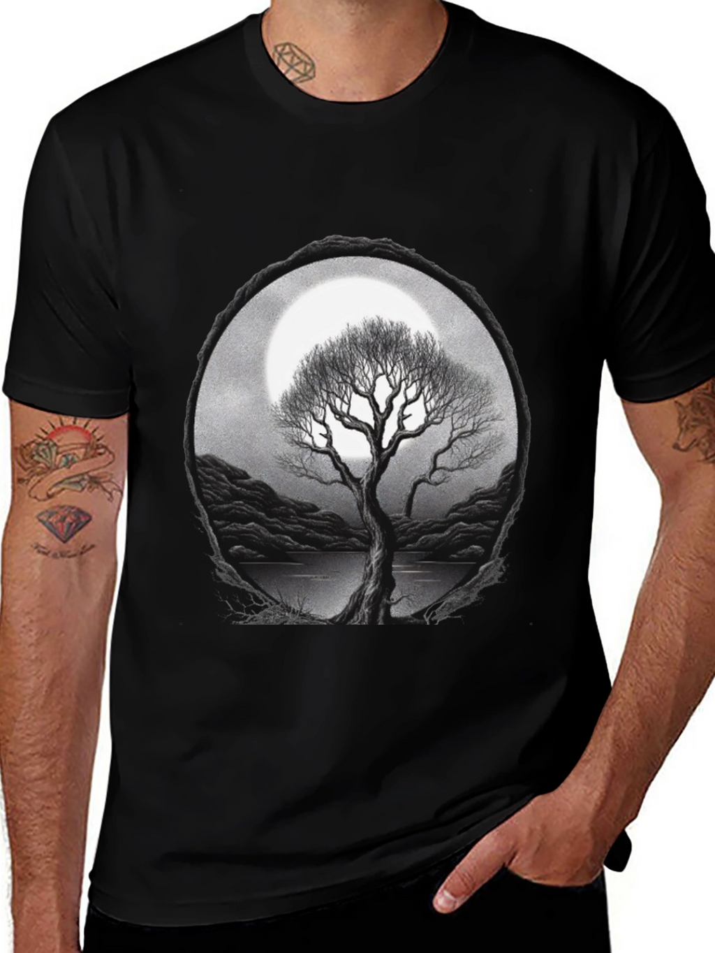 Moonlit Tree Graphic Tee - Unisex