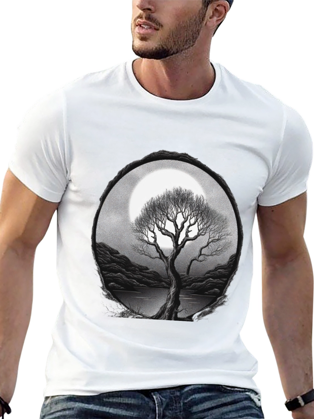 Moonlit Tree Graphic Tee - Unisex
