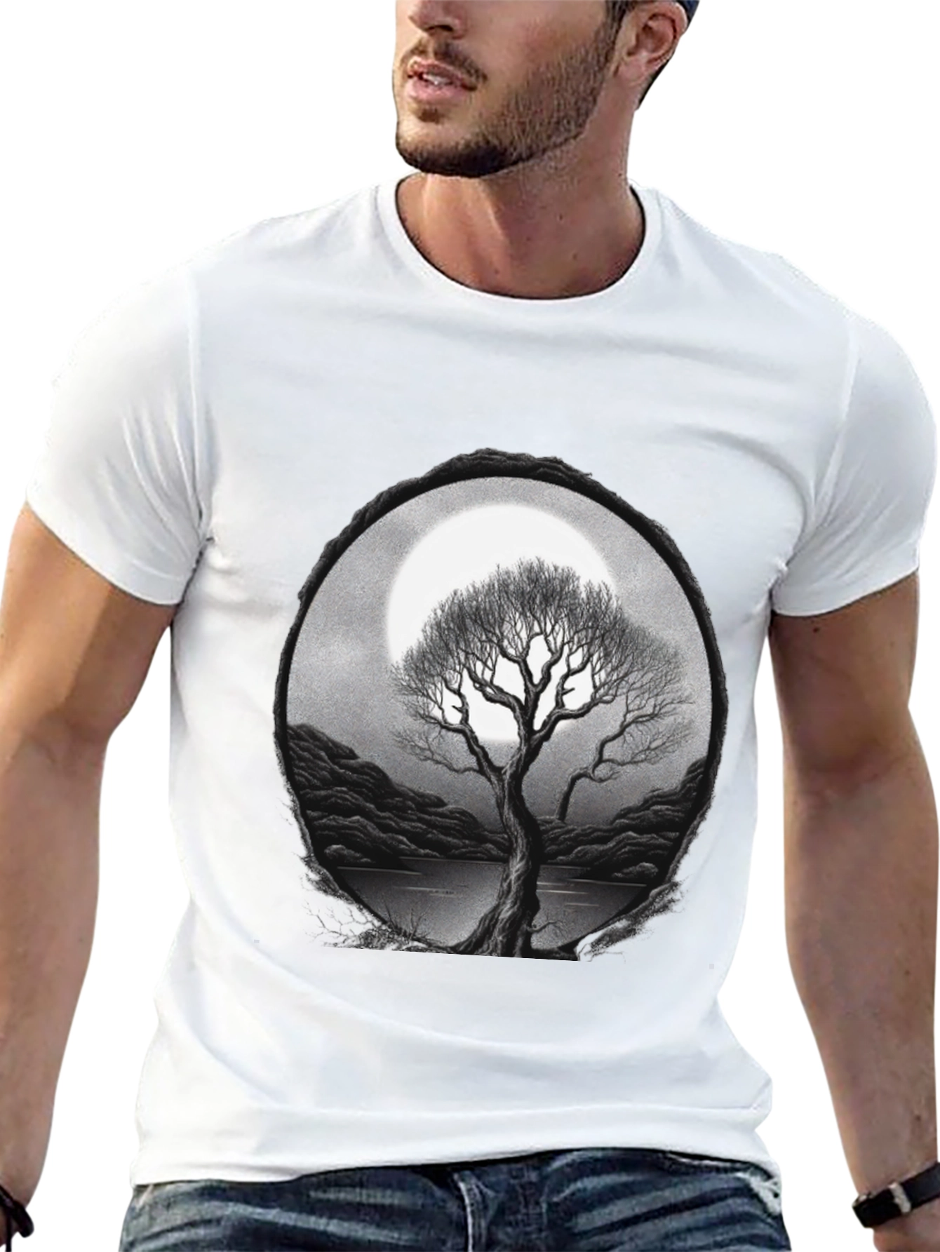 Moonlit Tree Graphic Tee - Unisex