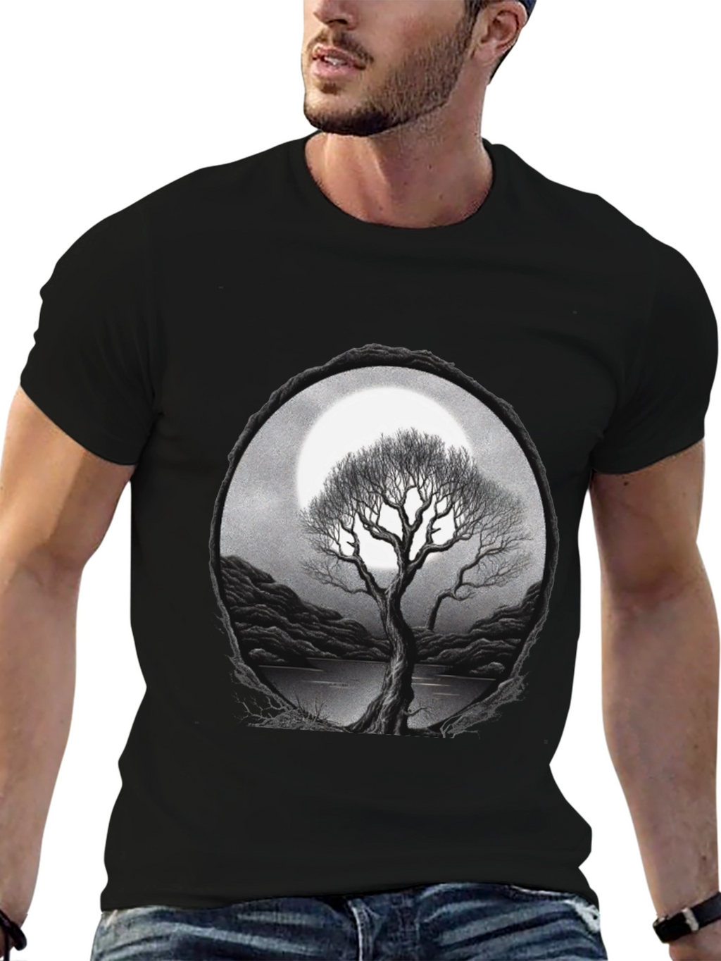 Moonlit Tree Graphic Tee - Unisex