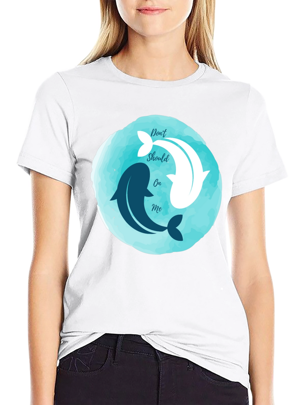 Yin Yang Dolphins Graphic Tee - Relaxed Fit