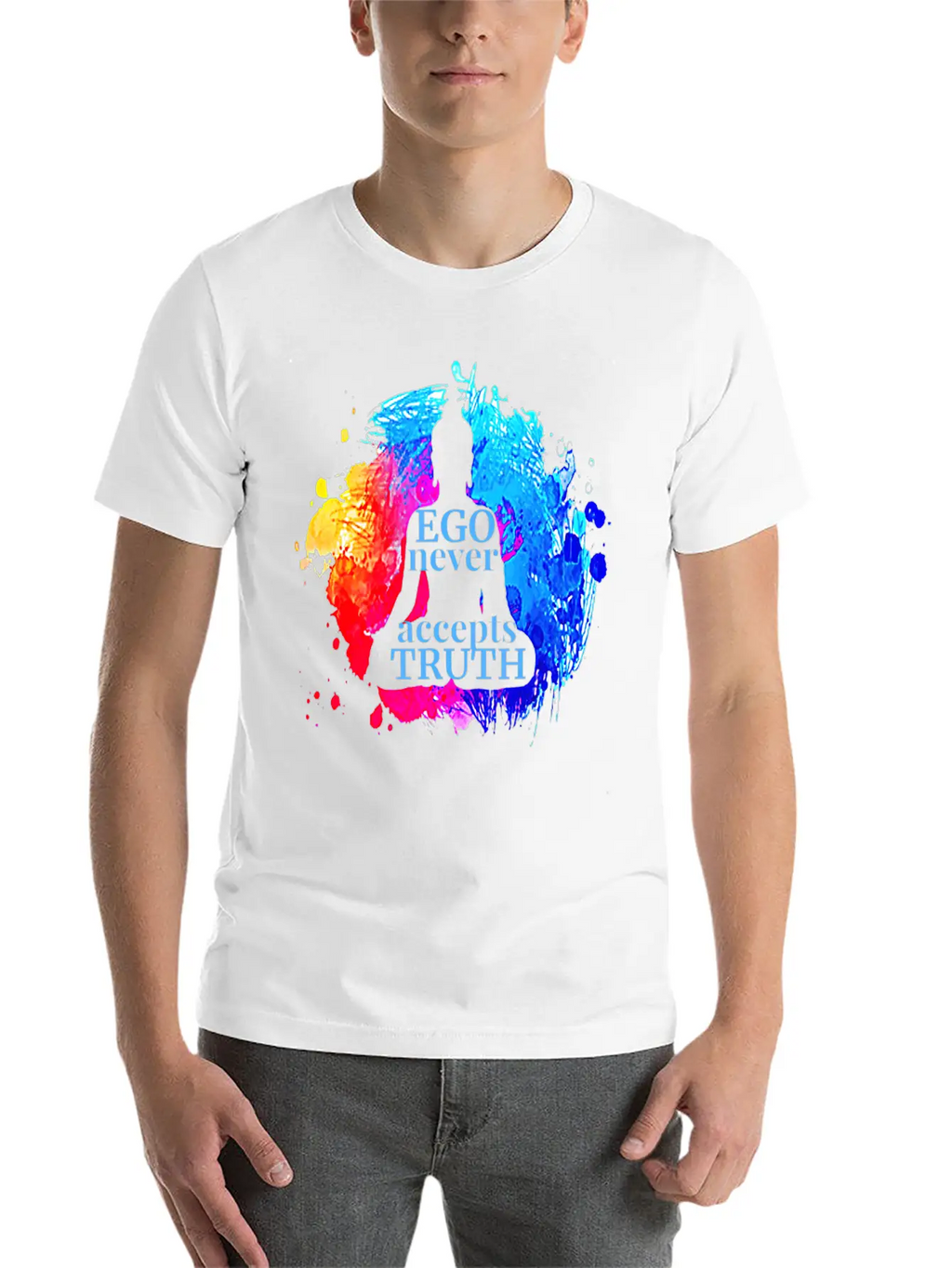 Ego Never Accepts Truth Buddhism Quote Yoga Gift T Unisex Casual T-Shirt – Clean Design For Daily Comfort