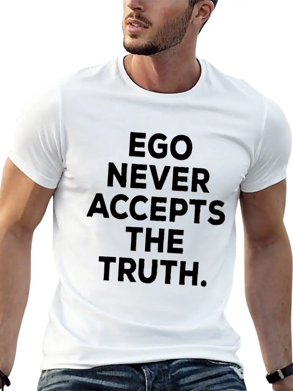 Ego Positive Mindset Good Vibes Truth Attitude Breathable Soft Cotton T-Shirt – Timeless Casual Look