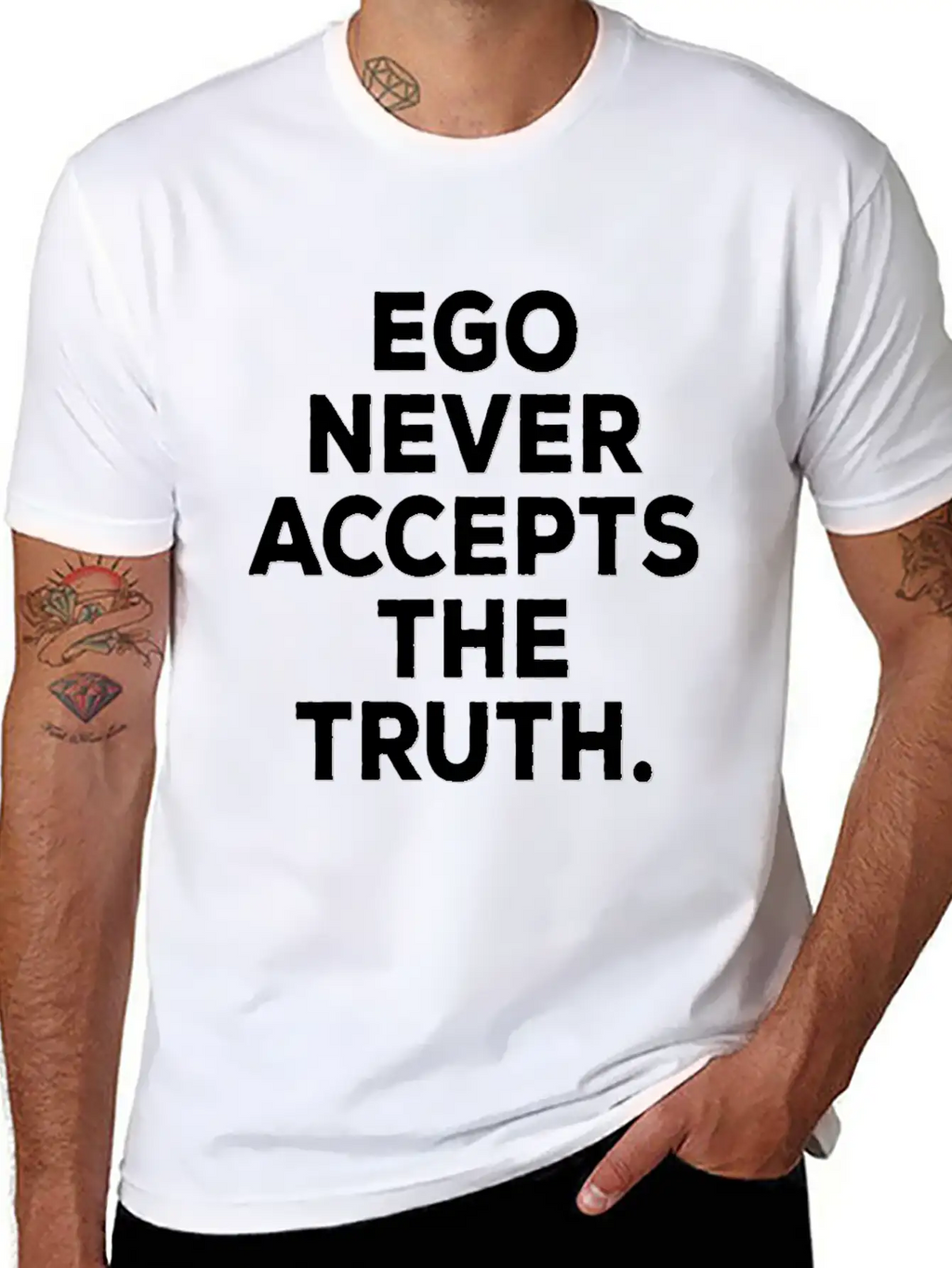 Ego Positive Mindset Good Vibes Truth Attitude Breathable Soft Cotton T-Shirt – Timeless Casual Look